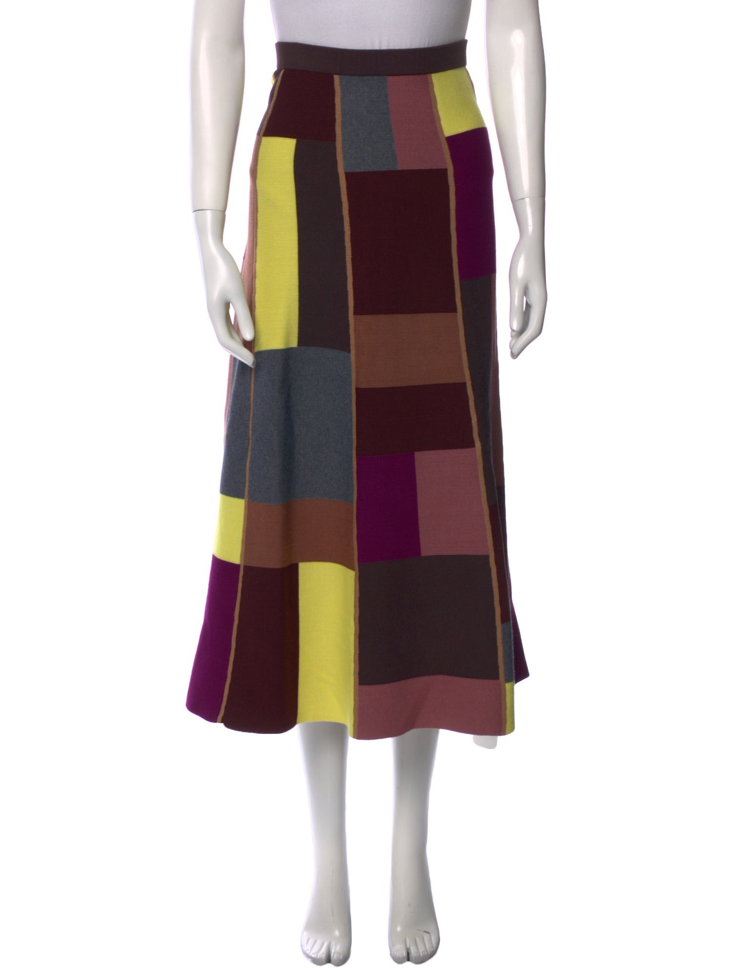 Victoria Beckham Printed Midi Length Skirt
