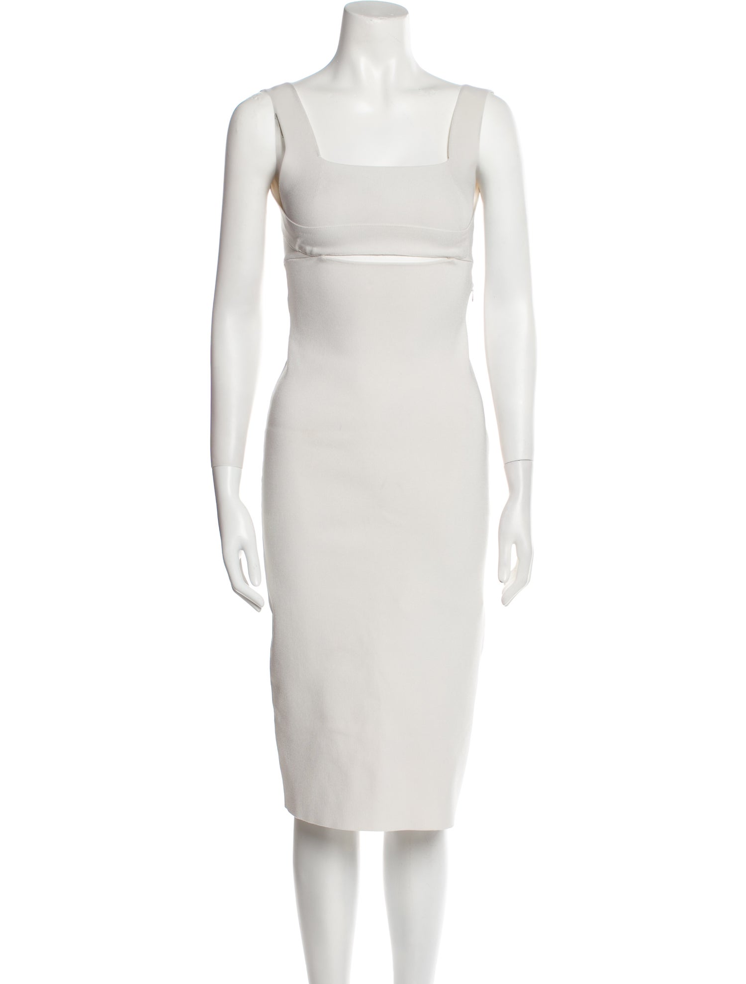 Victoria Beckham Square Neckline Knee-Length Dress