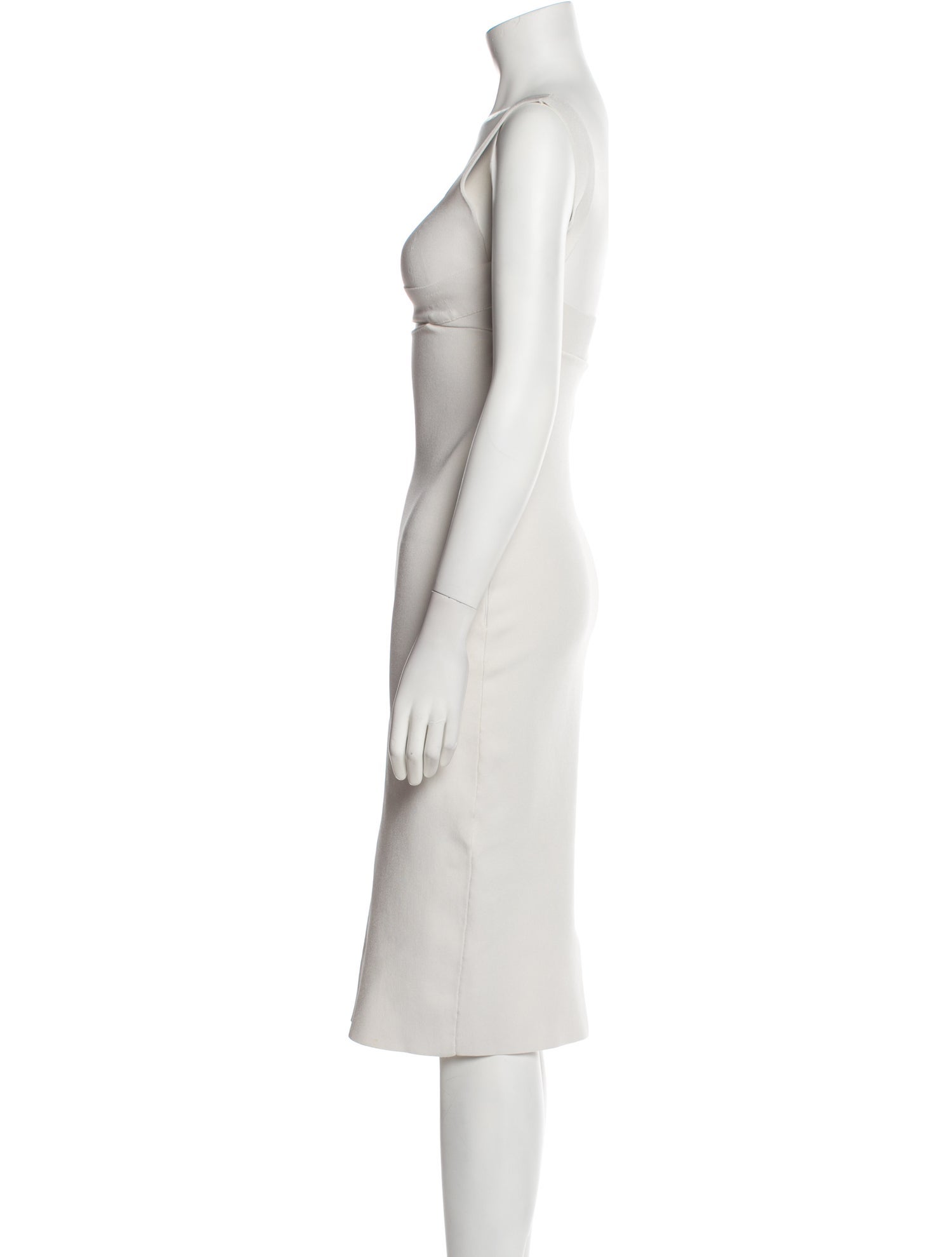 Victoria Beckham Square Neckline Knee-Length Dress