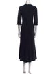 Victoria Beckham Crew Neck Long Dress