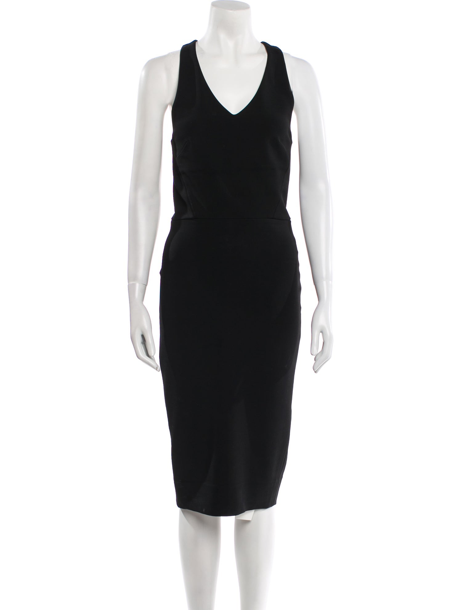 Victoria Beckham V-Neck Midi Length Dress