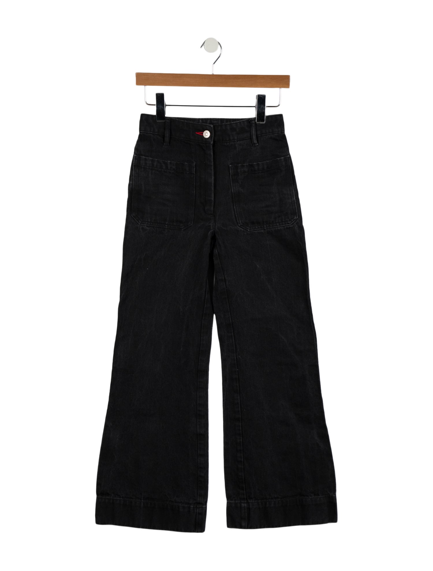 Victoria Beckham Mid-Rise Wide Leg Jeans