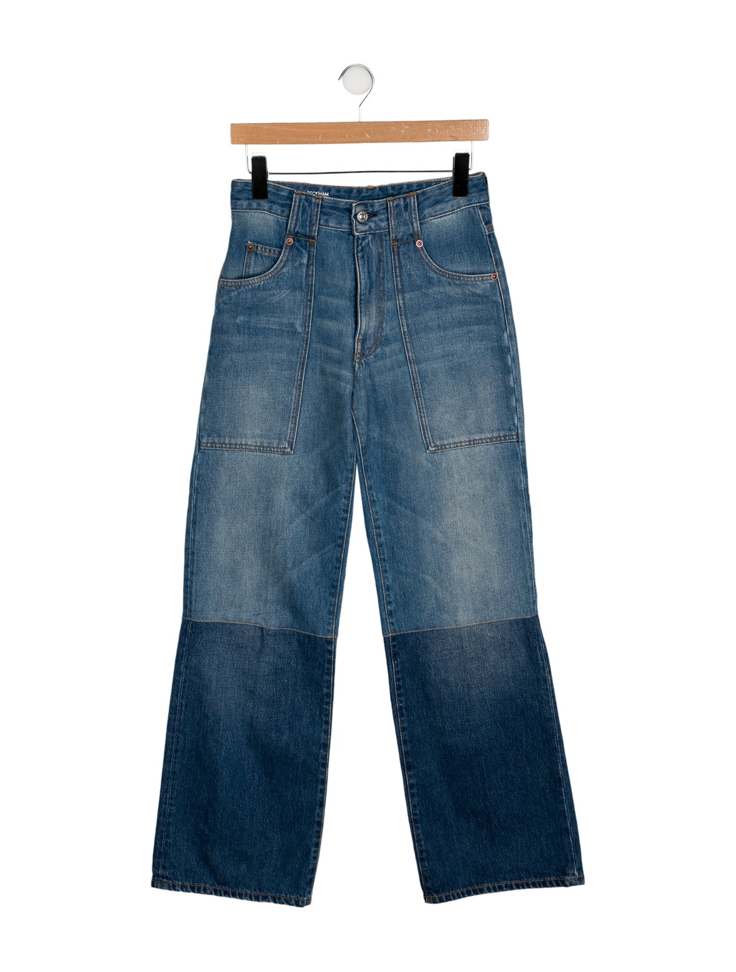 Victoria Beckham Mid-Rise Wide Leg Jeans
