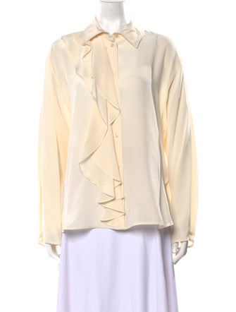 Victoria Beckham Long Sleeve Button-Up Top