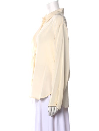 Victoria Beckham Long Sleeve Button-Up Top