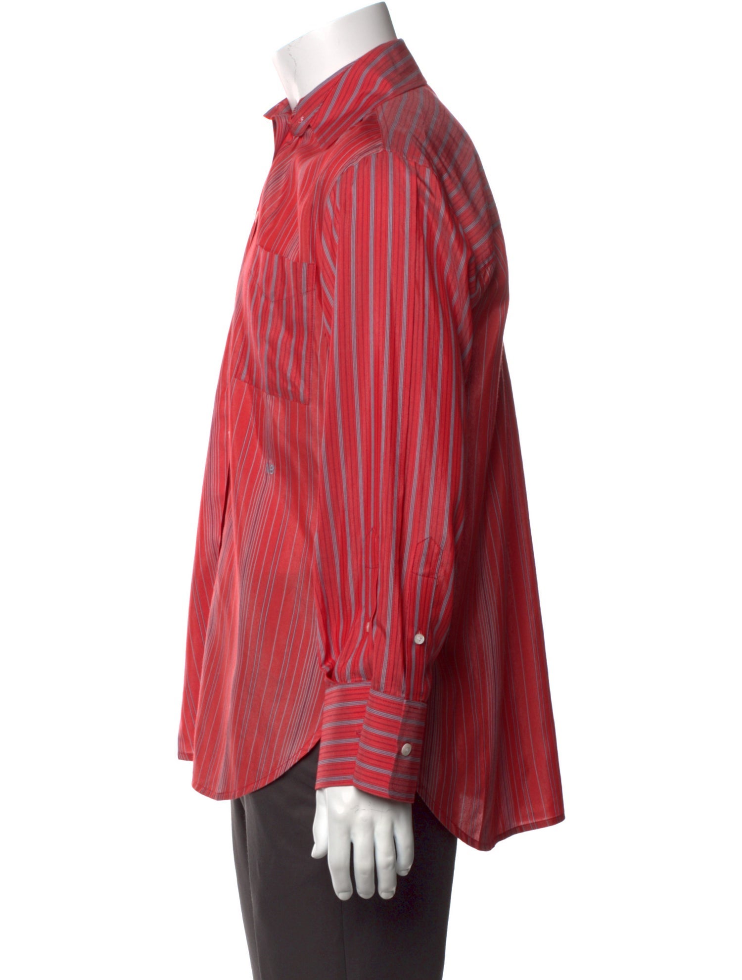 Victoria Beckham Striped Long Sleeve Dress Shirt