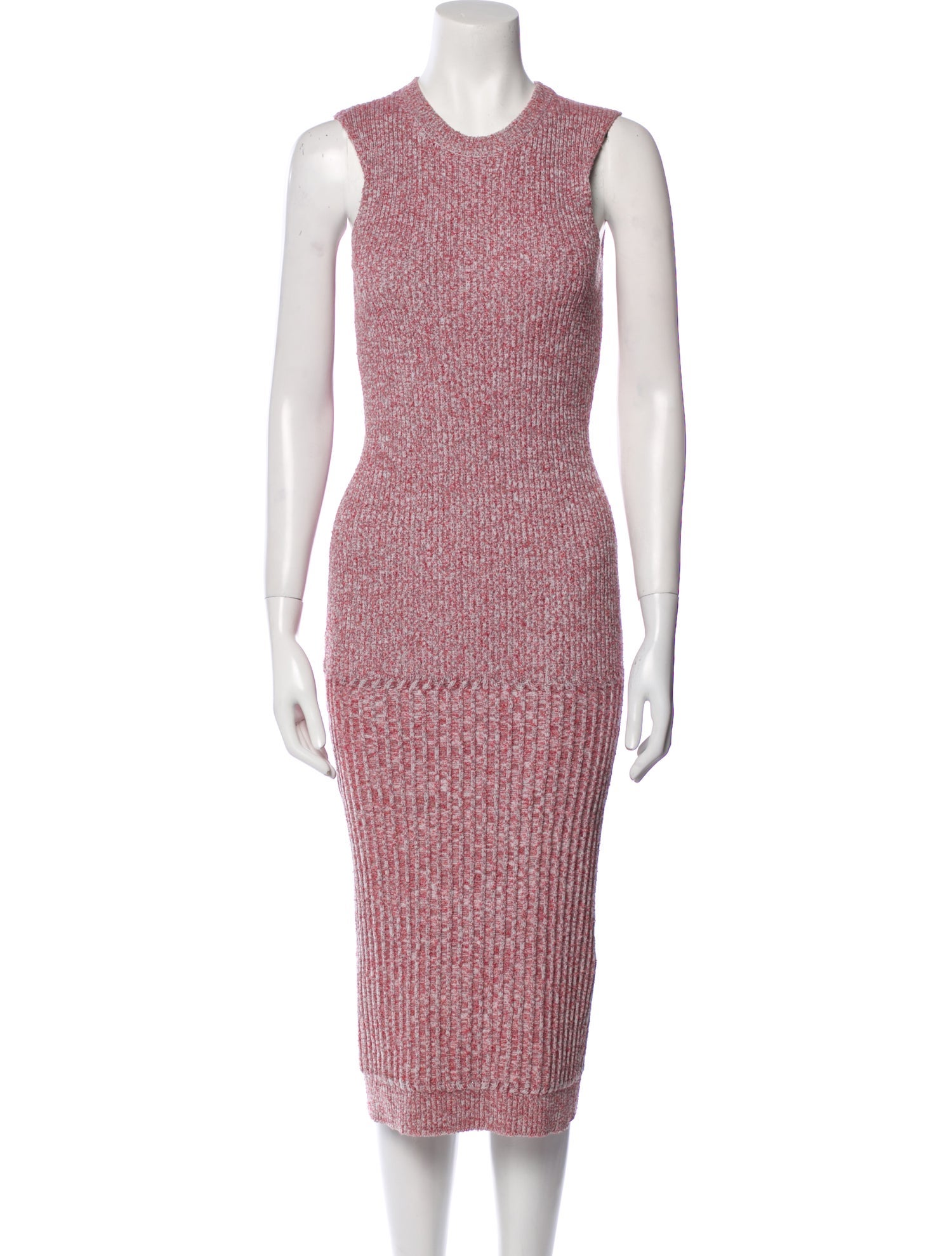 Victoria Beckham Virgin Wool Midi Length Dress