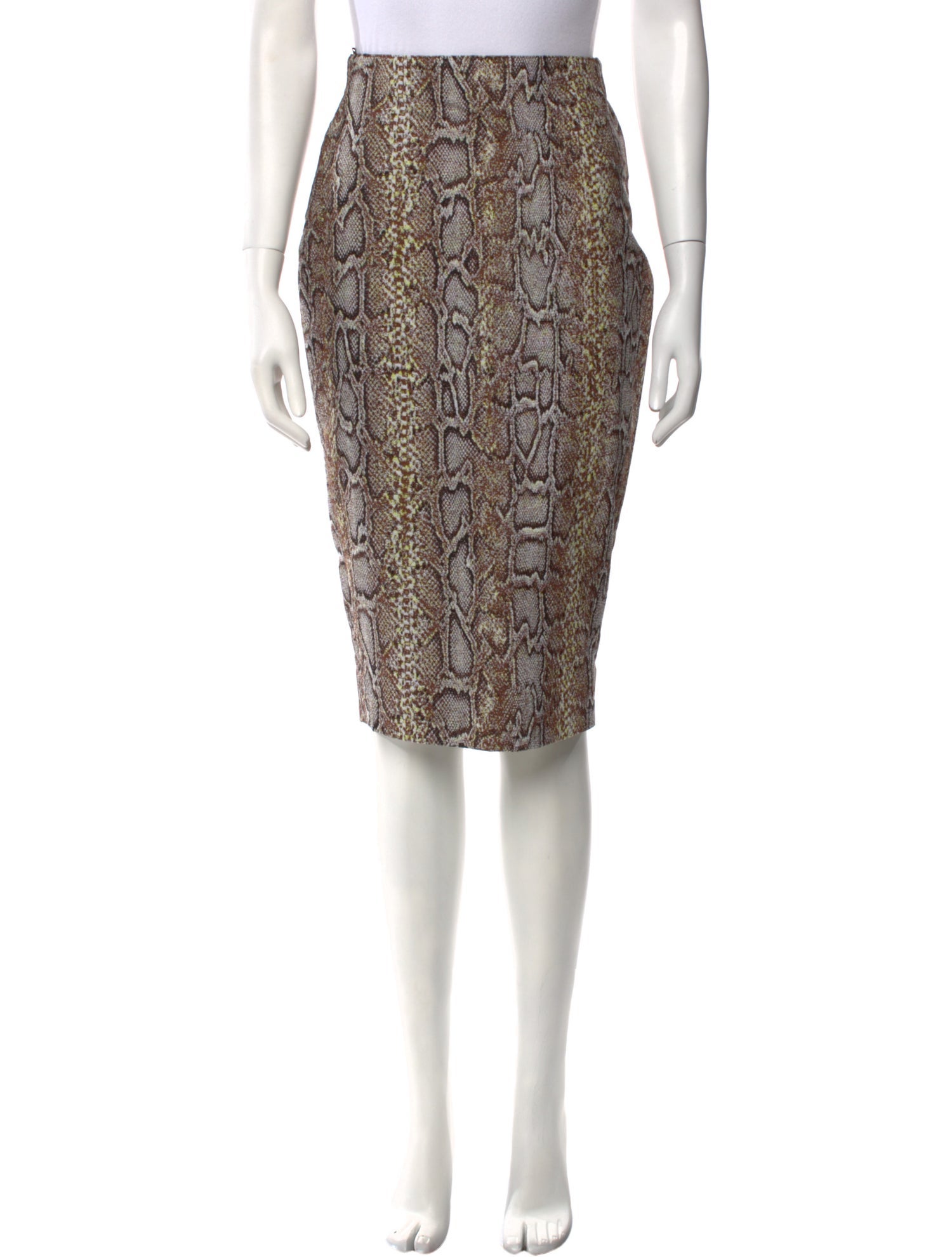 Victoria Beckham Animal Print Knee-Length Skirt