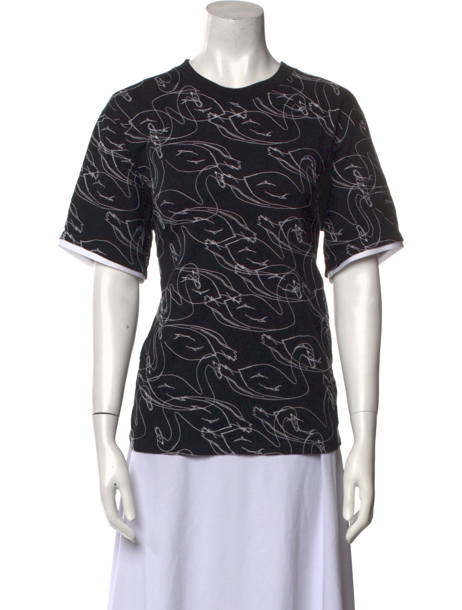 Victoria Beckham Printed Crew Neck T-Shirt