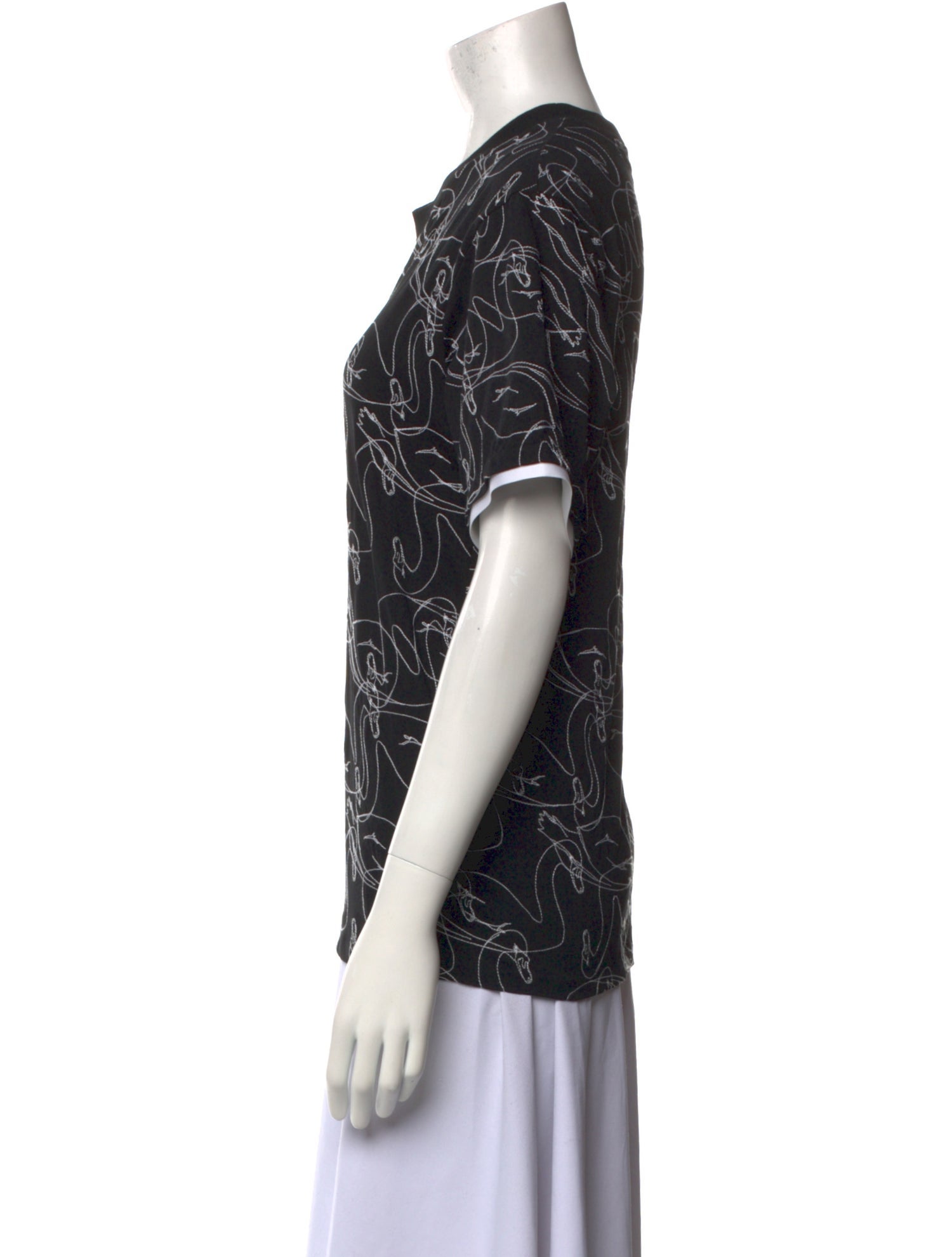 Victoria Beckham Printed Crew Neck T-Shirt