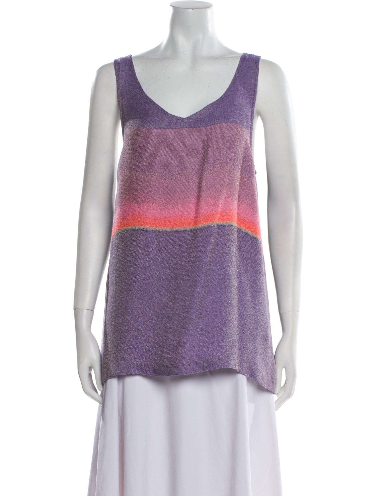 Victoria Beckham Striped Scoop Neck Top