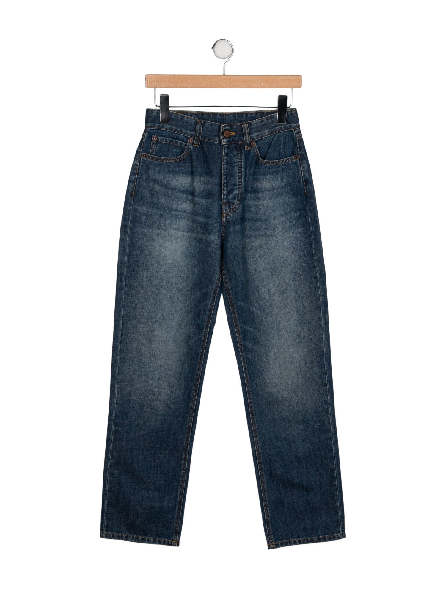 Victoria Beckham High-Rise Straight Leg Jeans