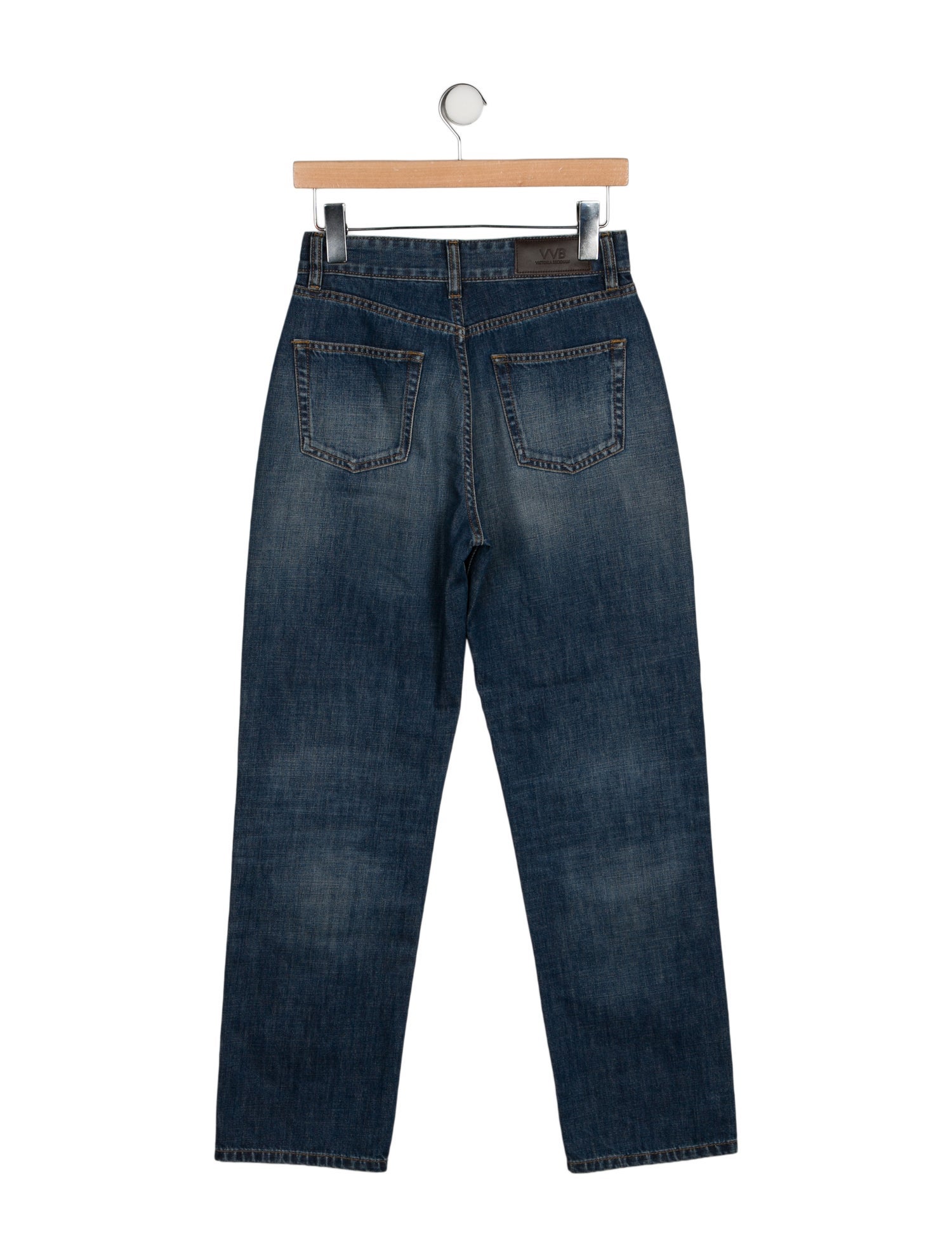Victoria Beckham High-Rise Straight Leg Jeans