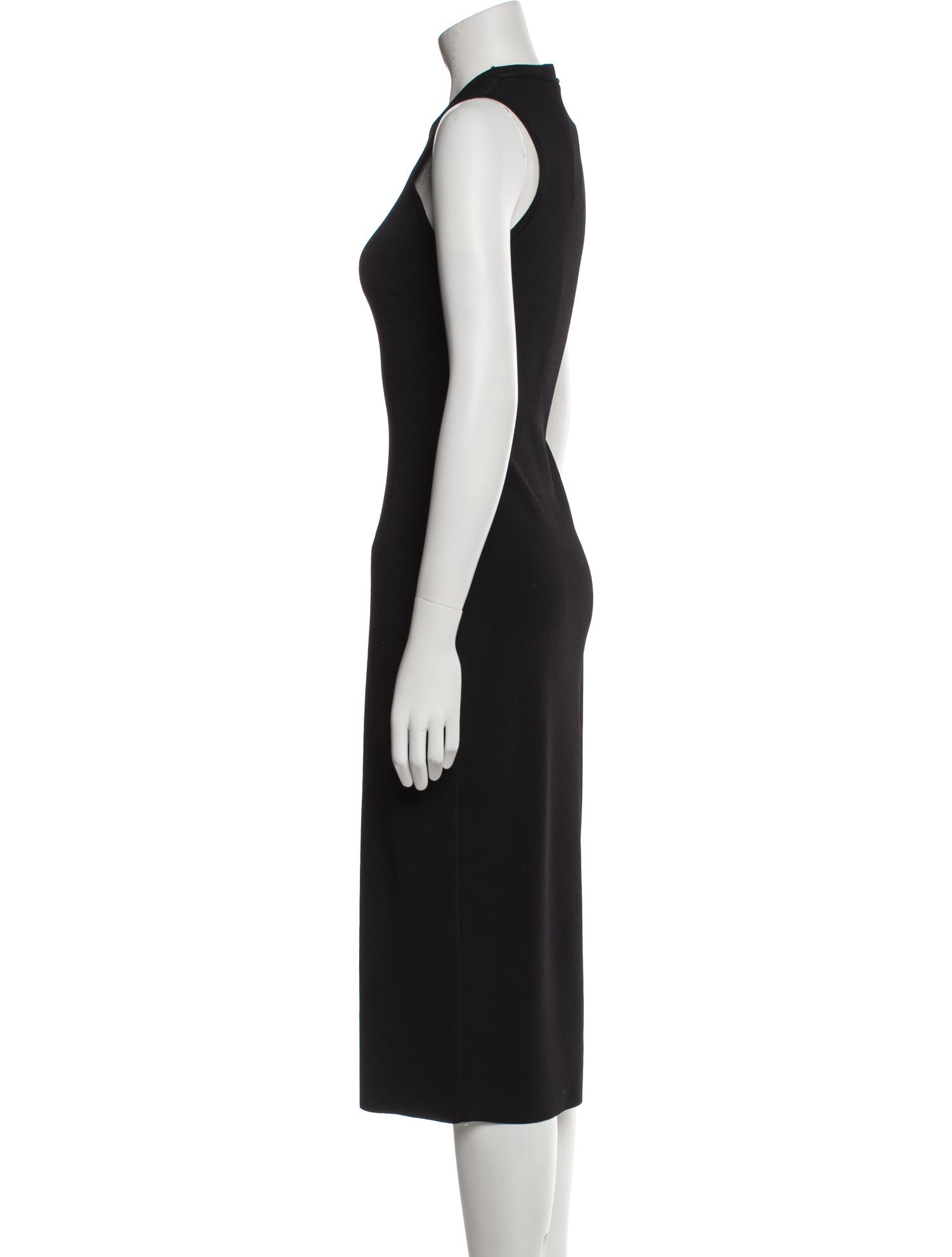 Victoria Beckham Crew Neck Midi Length Dress