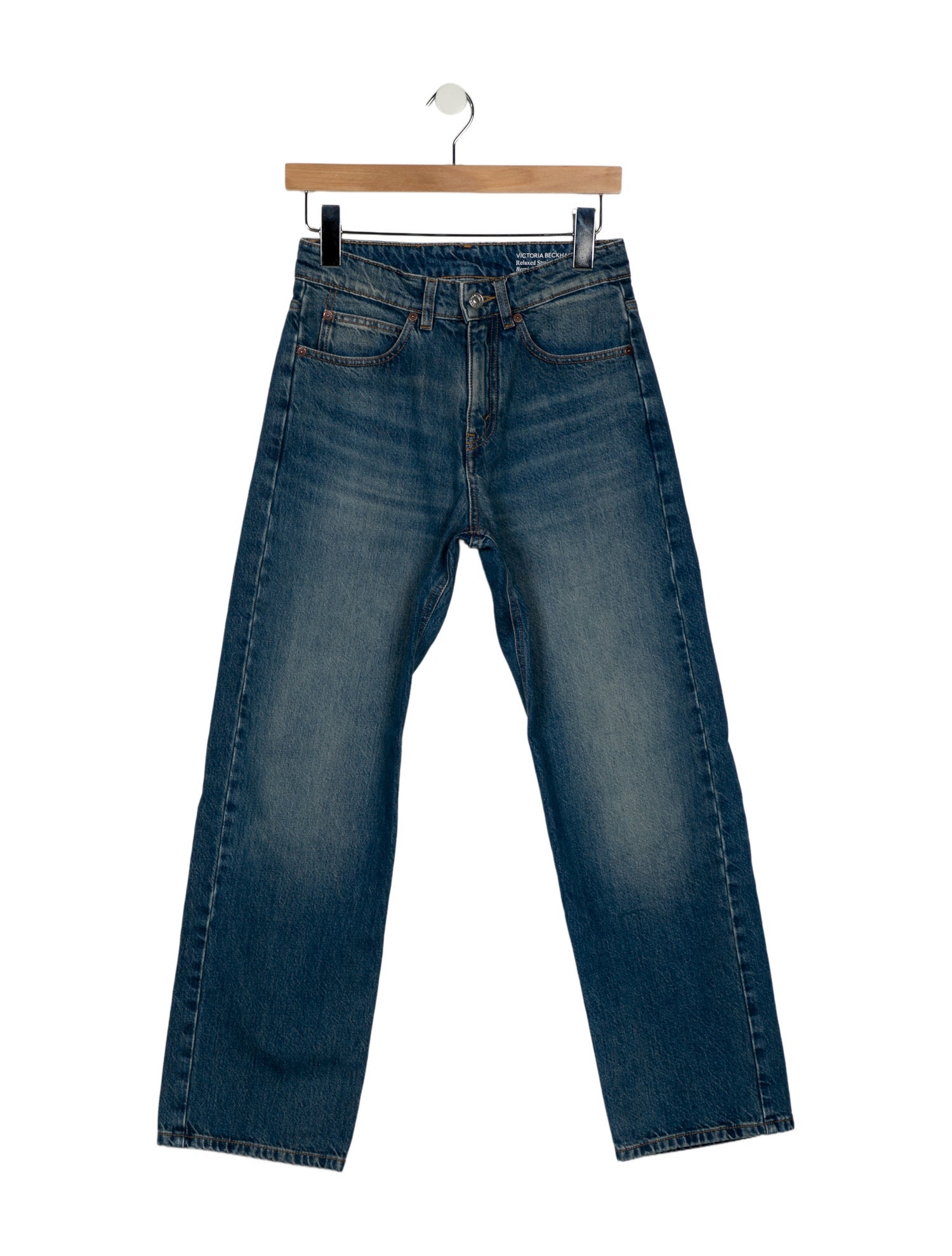Victoria Beckham Mid-Rise Wide Leg Jeans