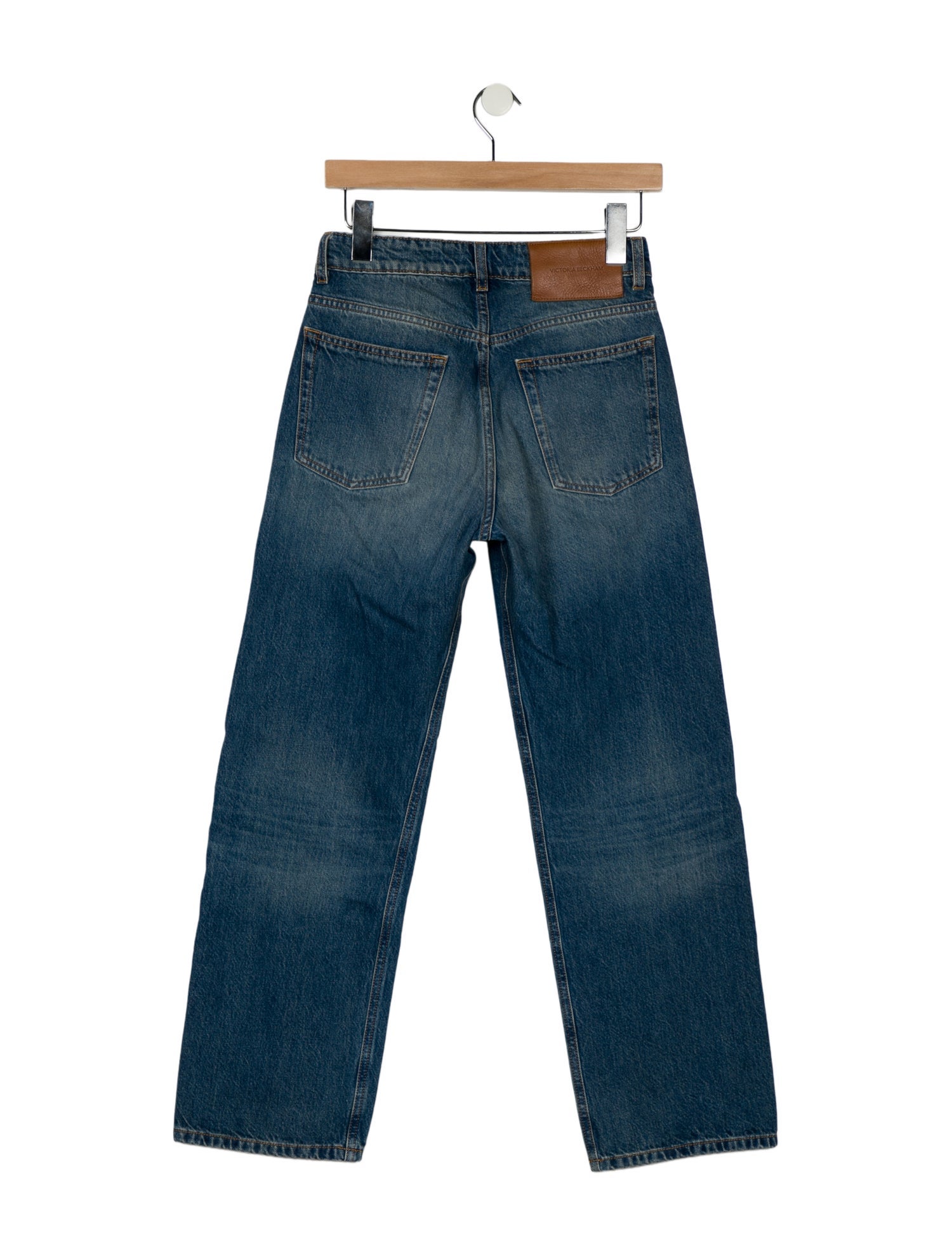 Victoria Beckham Mid-Rise Wide Leg Jeans