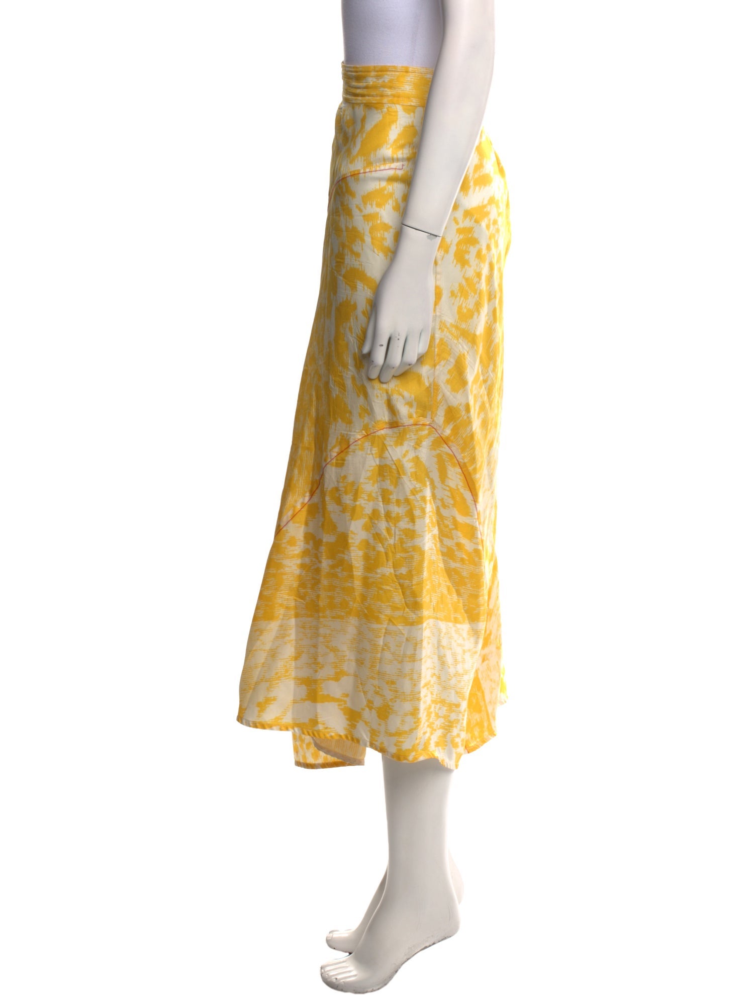 Victoria Beckham Silk Midi Length Skirt