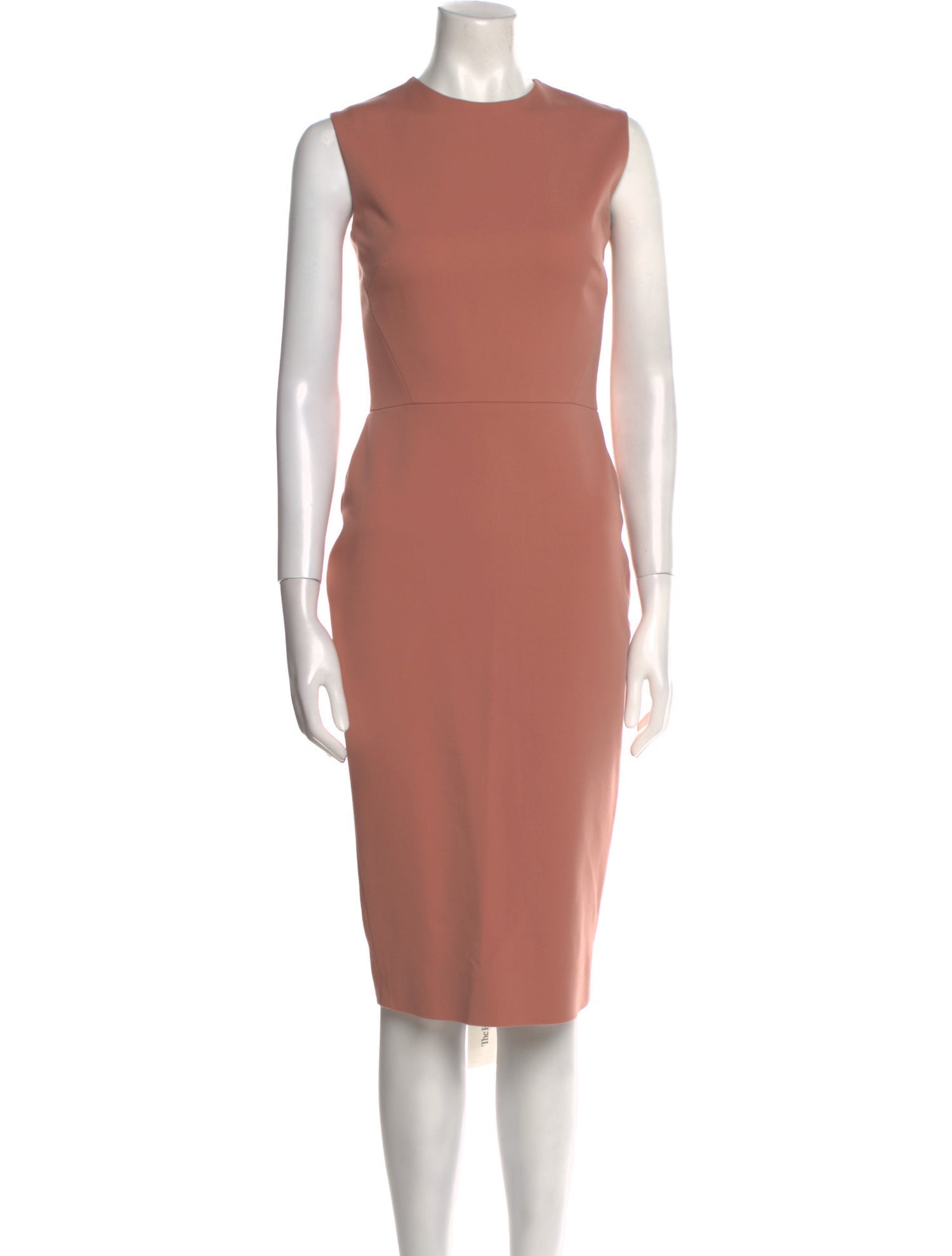 Victoria Beckham Crew Neck Midi Length Dress