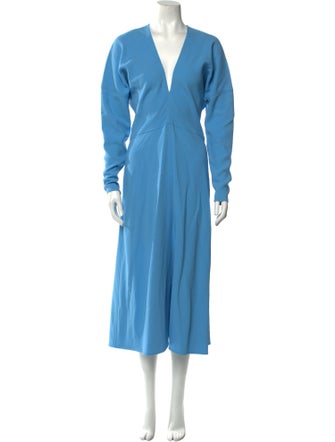 Victoria Beckham V-Neck Long Dress