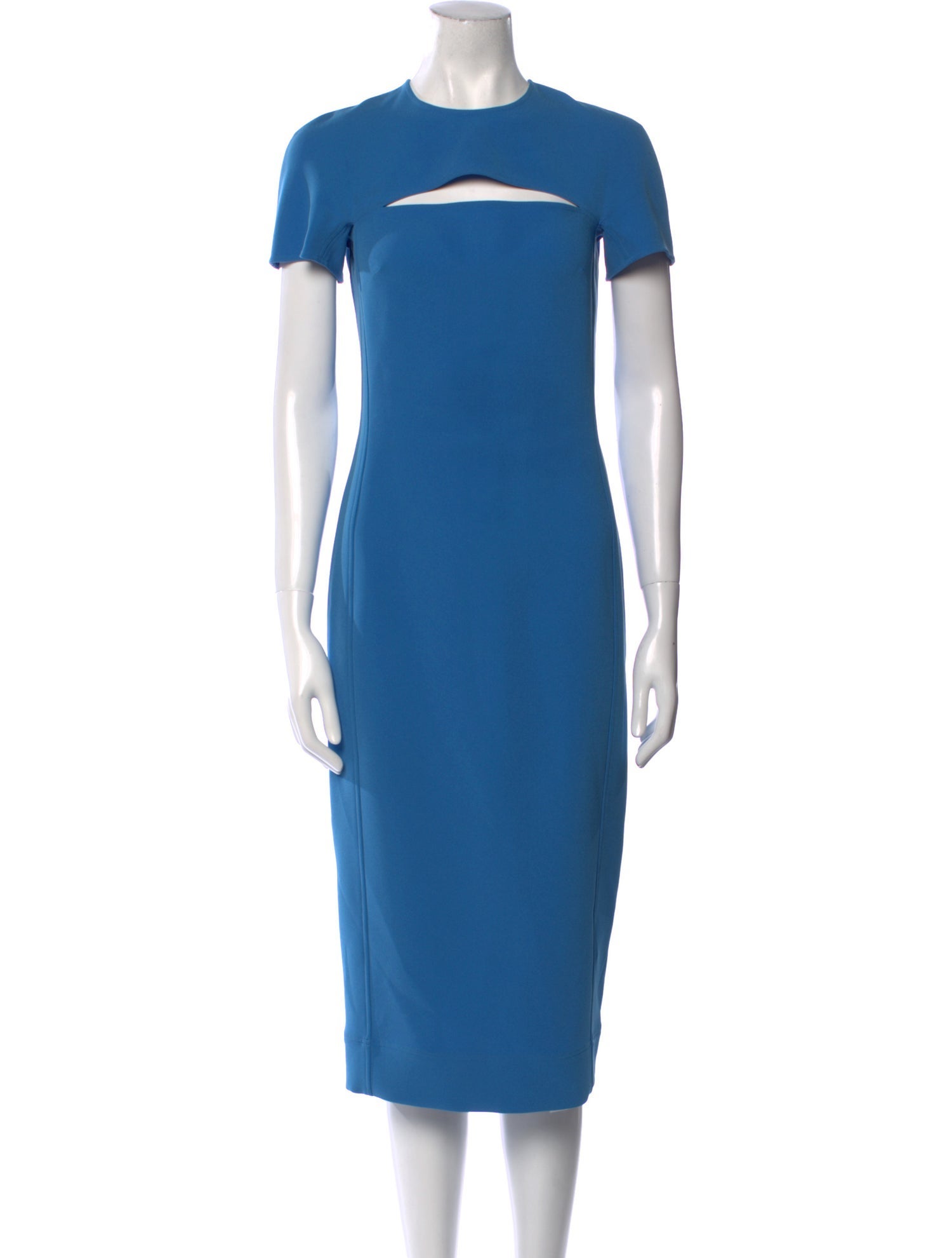 Victoria Beckham Crew Neck Midi Length Dress