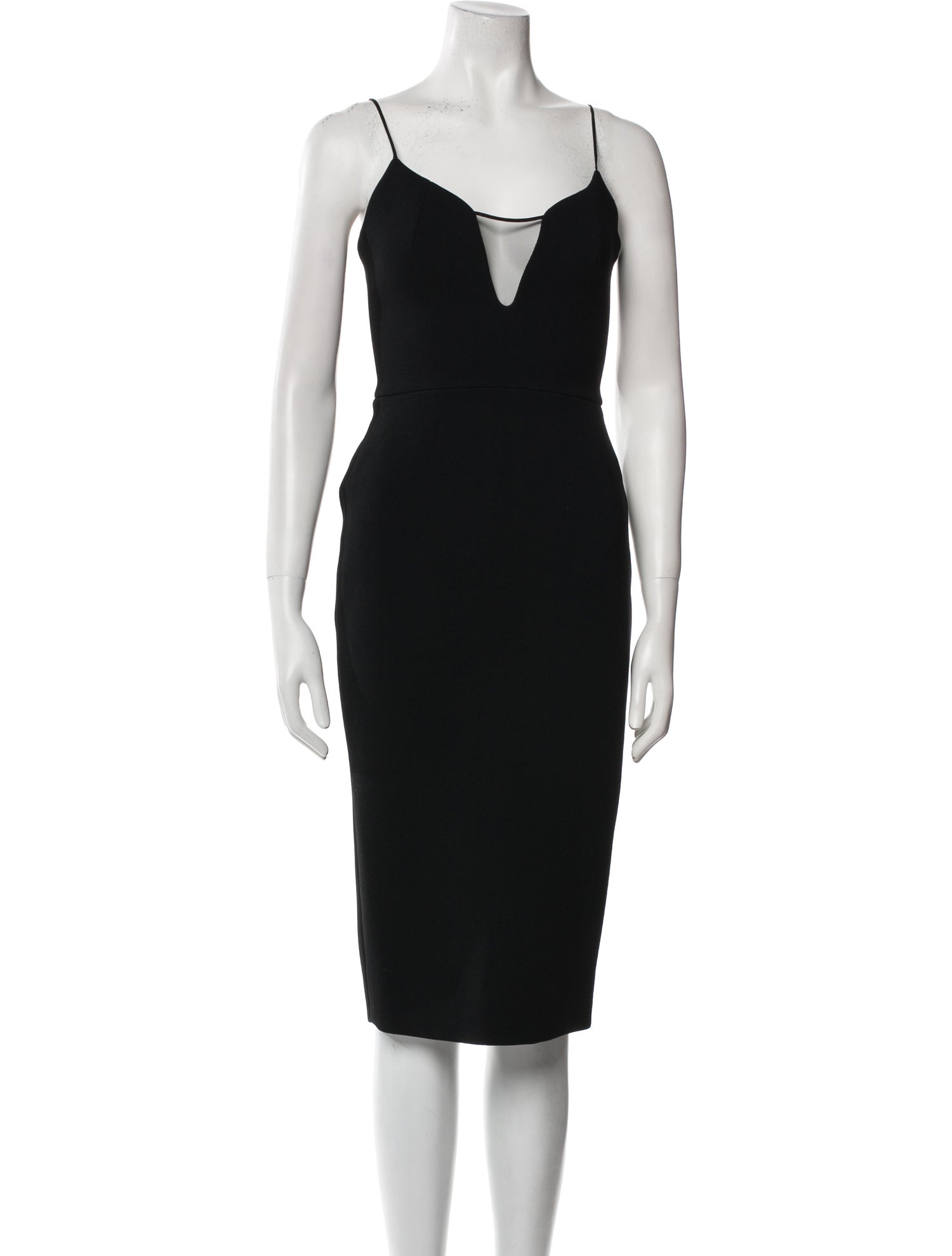 Victoria Beckham V-Neck Midi Length Dress