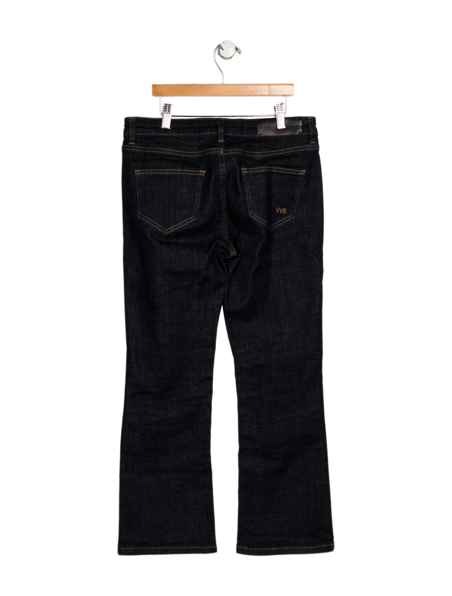 Victoria Beckham Mid-Rise Straight Leg Jeans
