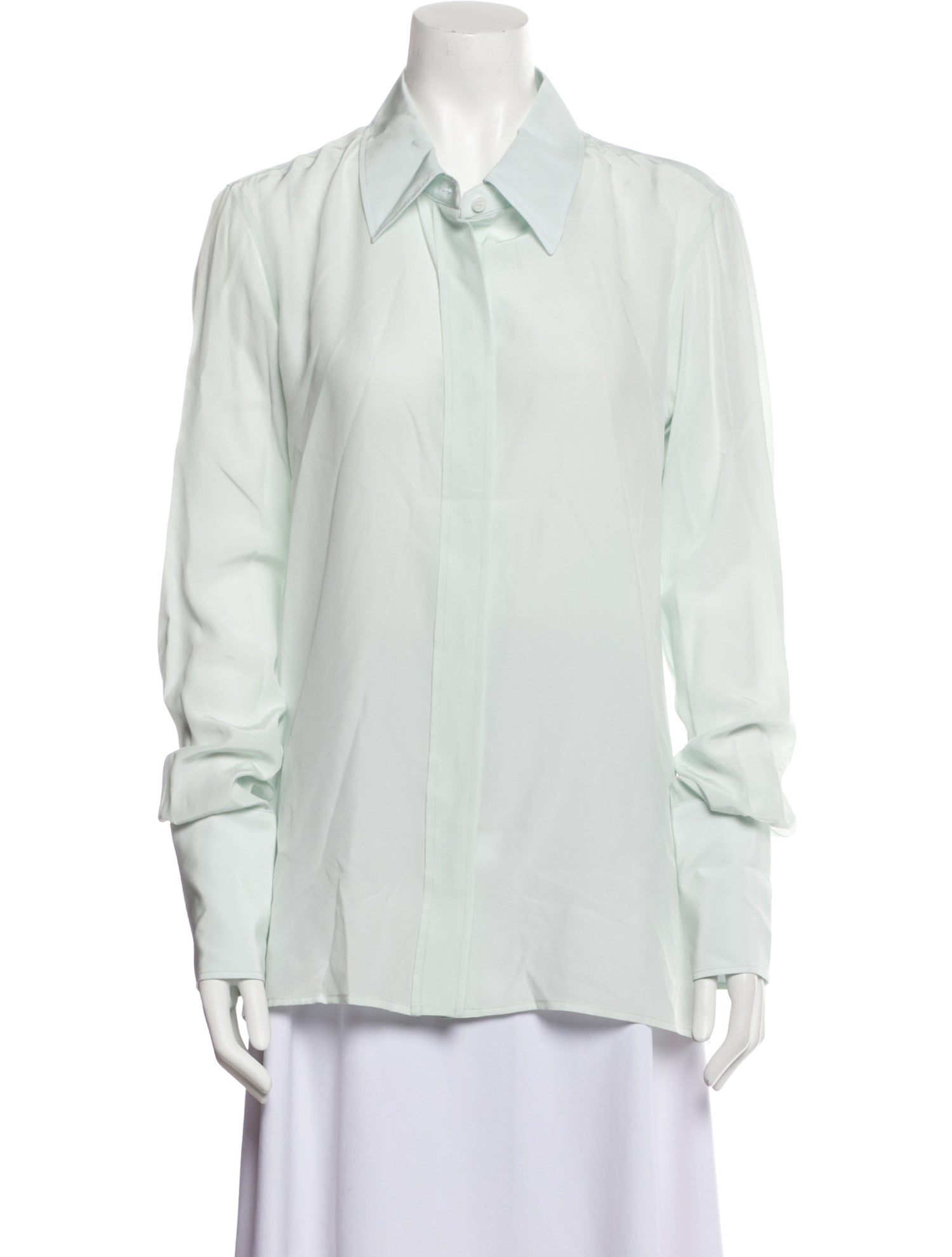 Victoria Beckham Long Sleeve Button-Up Top