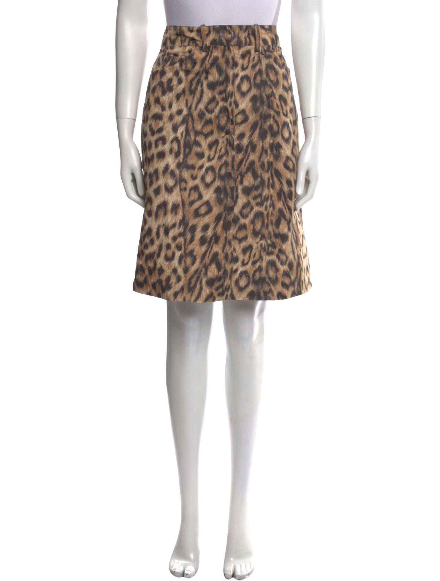 Victoria Beckham Animal Print Knee-Length Skirt