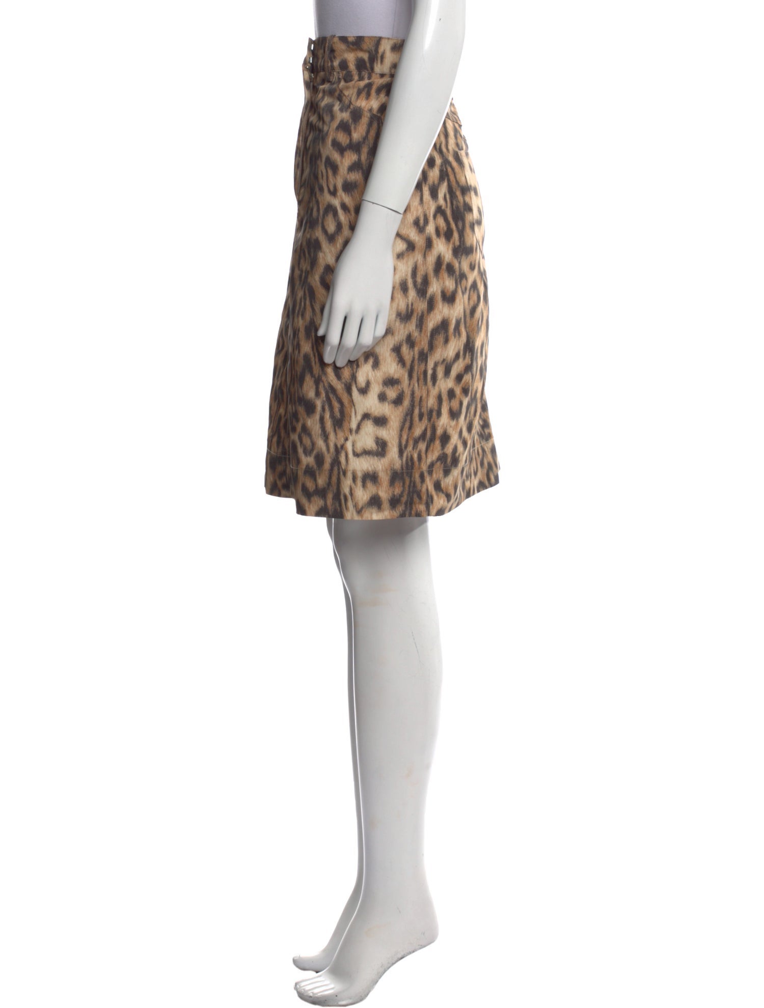 Victoria Beckham Animal Print Knee-Length Skirt
