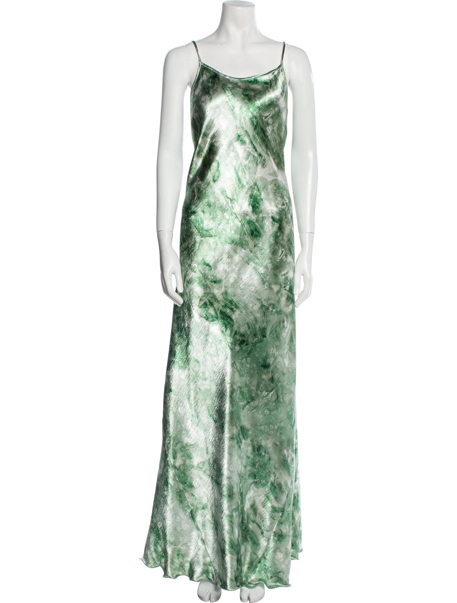 Victoria Beckham Tie-Dye Print Long Dress