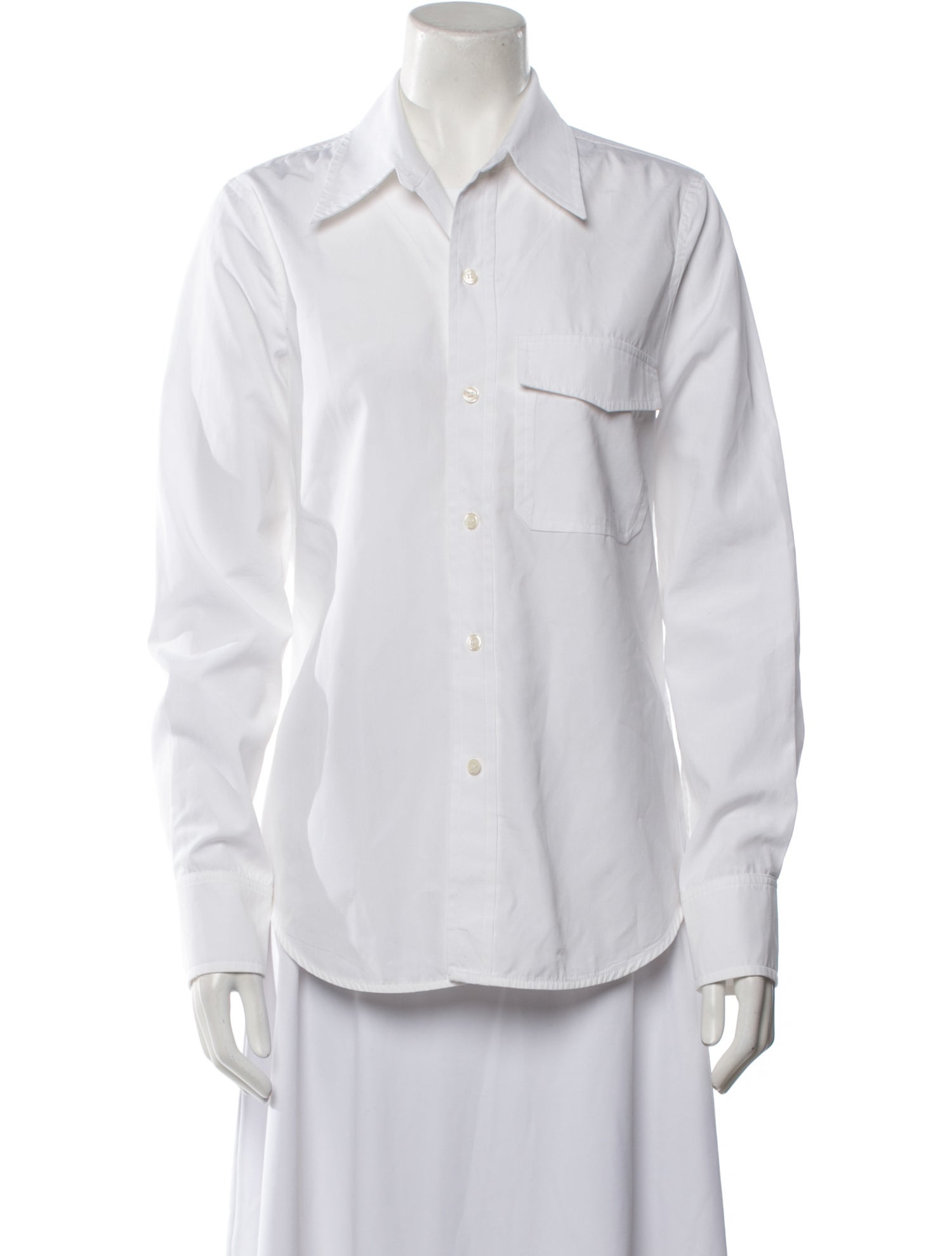 Victoria Beckham Long Sleeve Button-Up Top
