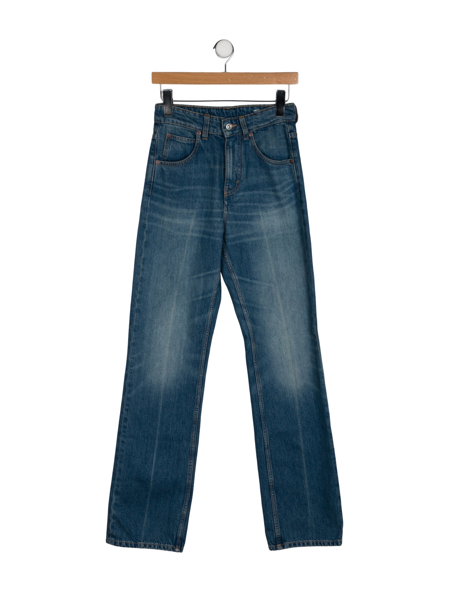 Victoria Beckham High-Rise Straight Leg Jeans