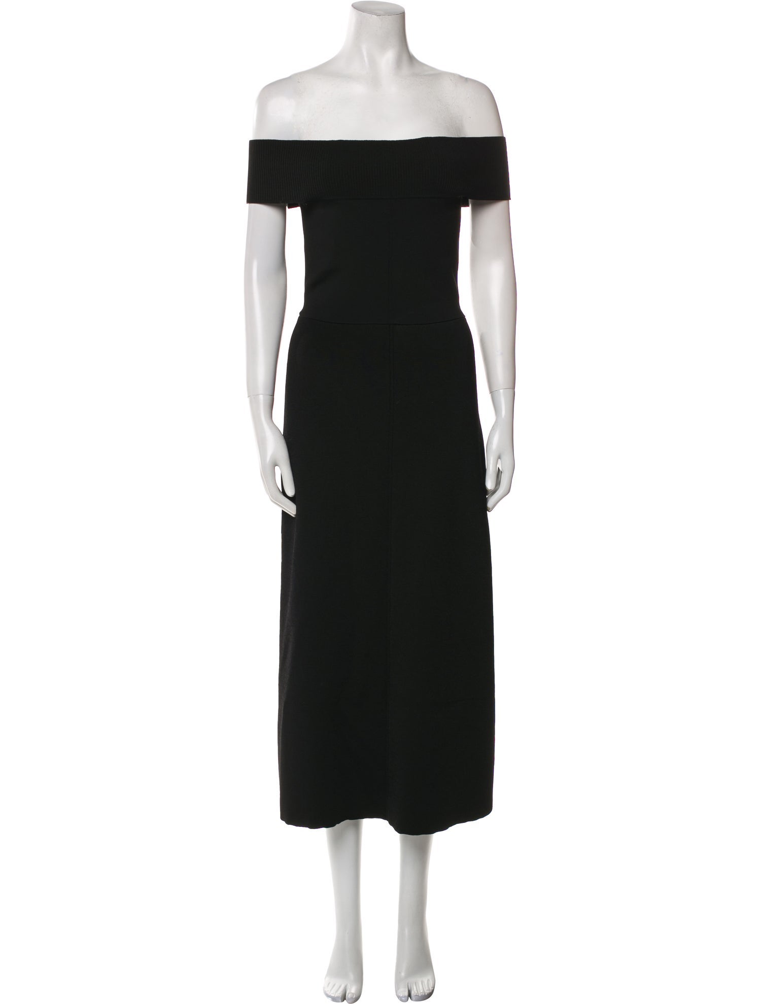 Victoria Beckham Off-The-Shoulder Midi Length Dress