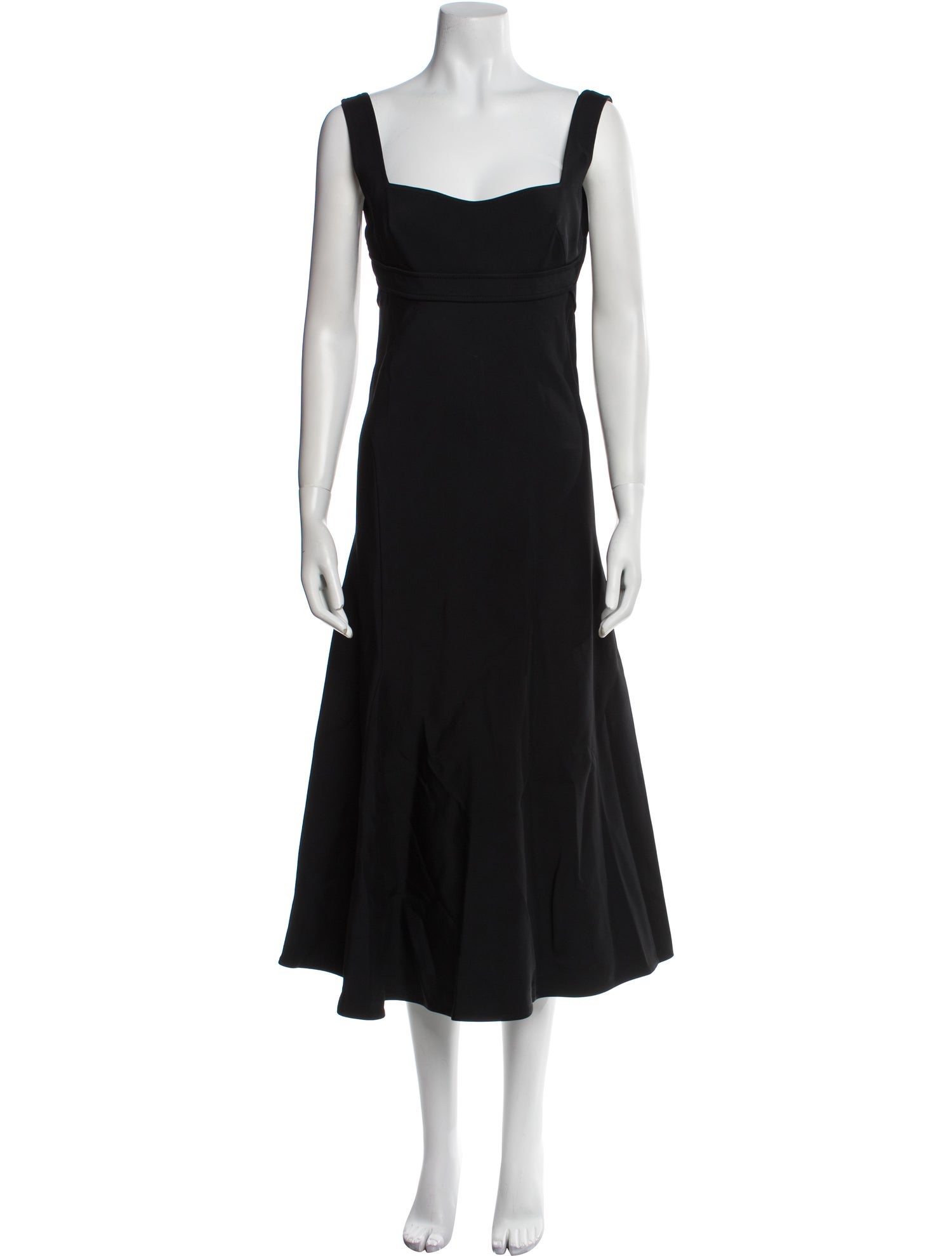 Victoria Beckham Square Neckline Midi Length Dress