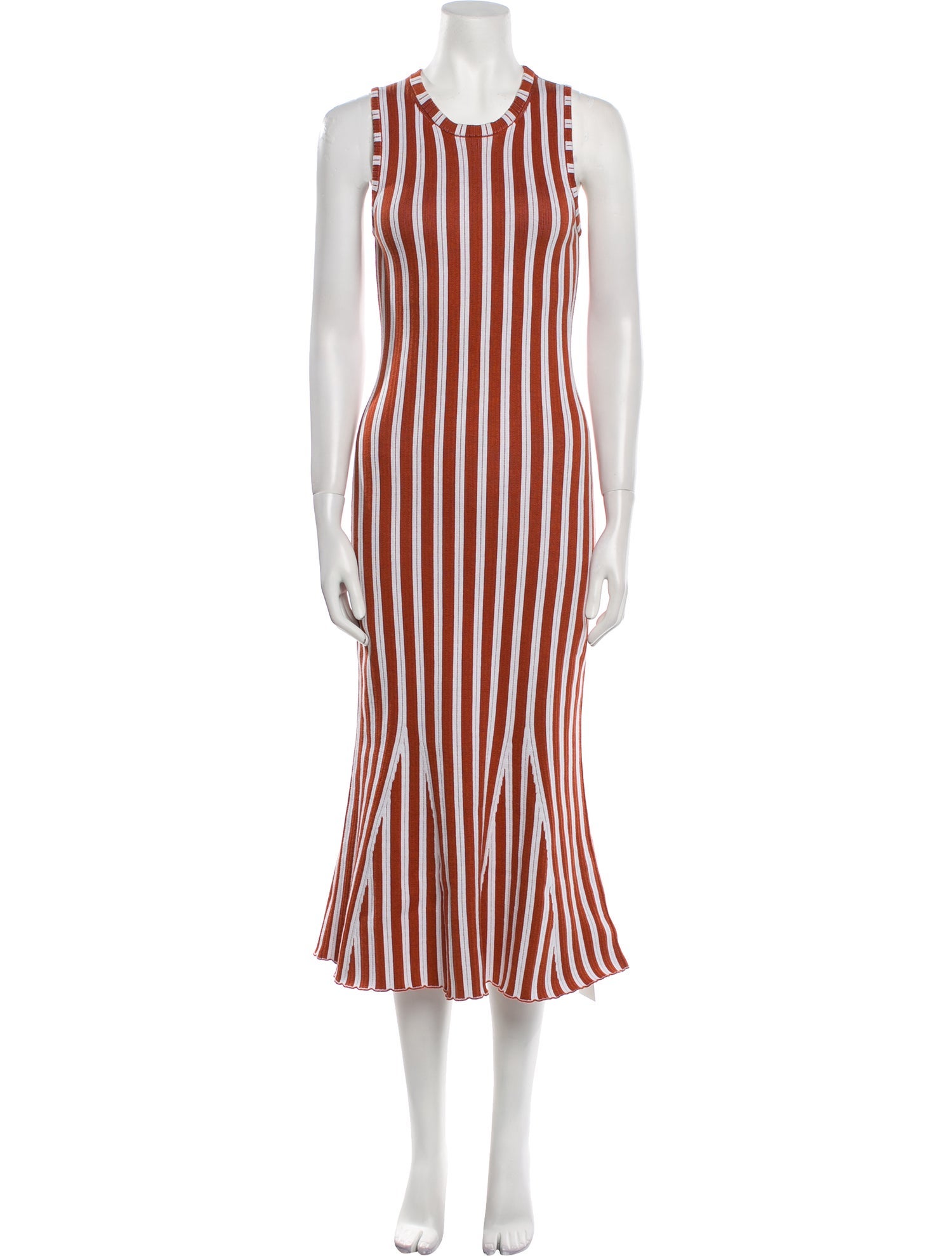 Victoria Beckham Striped Long Dress