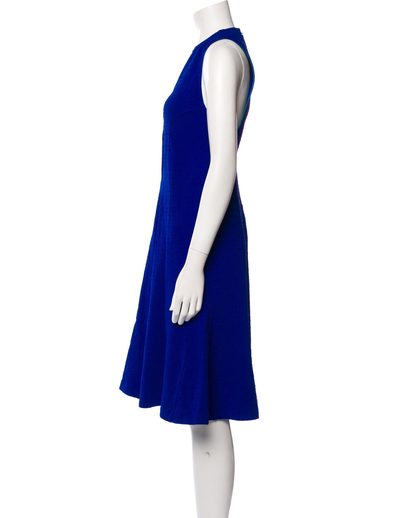 Victoria Beckham Crew Neck Midi Length Dress