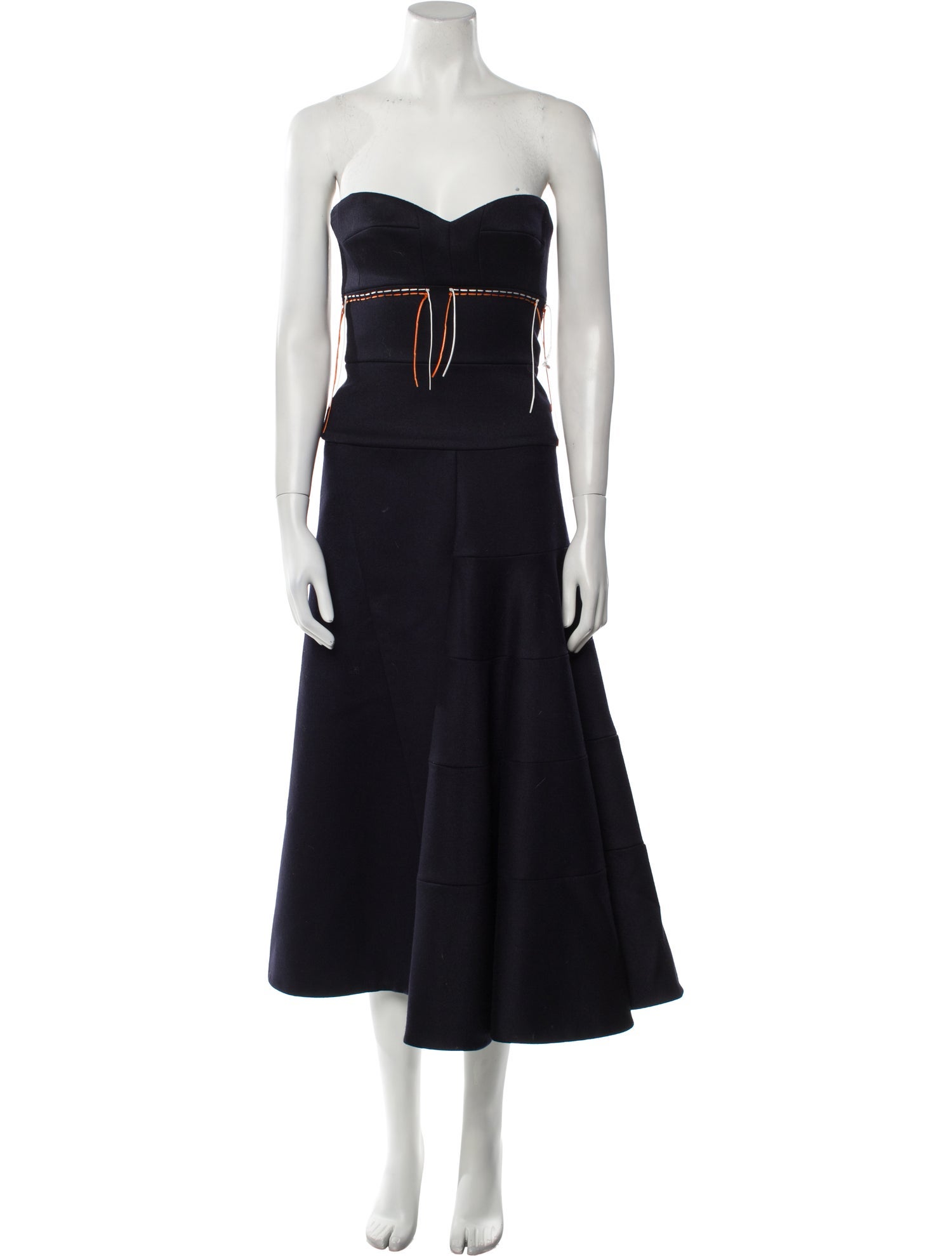 Victoria Beckham Wool Midi Length Dress