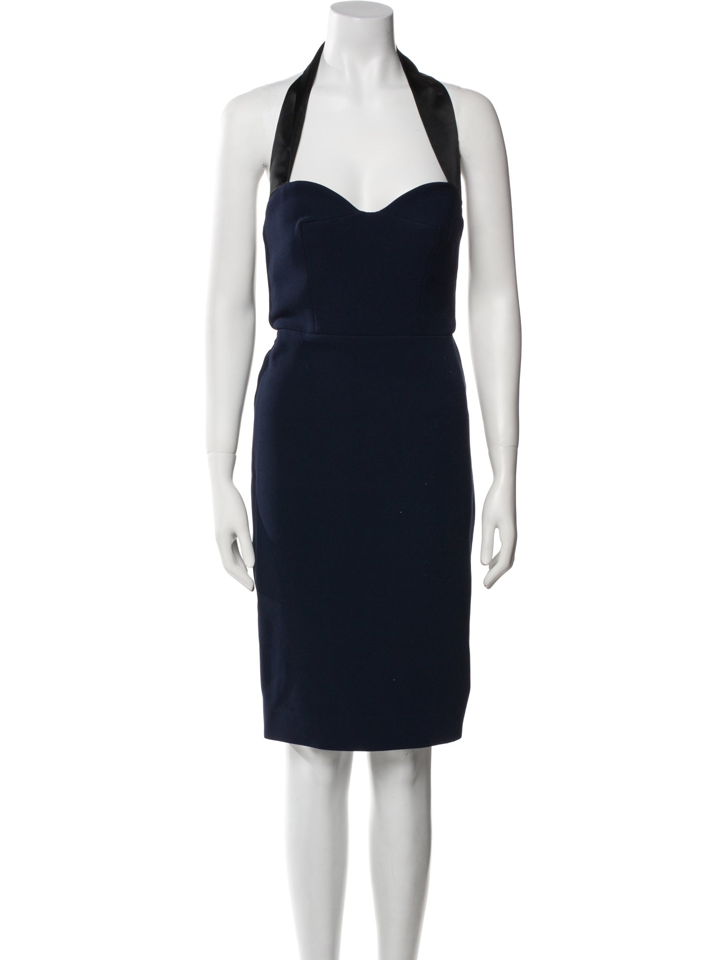 Victoria Beckham Halterneck Knee-Length Dress