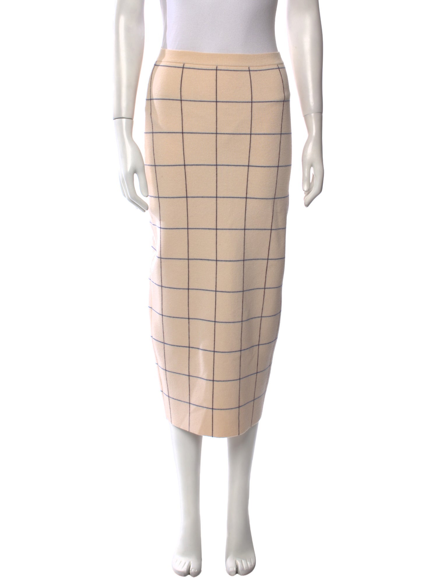 Victoria Beckham Wool Midi Length Skirt