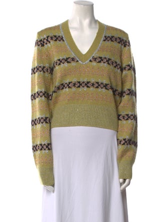 Victoria Beckham Lambswool Striped Sweater