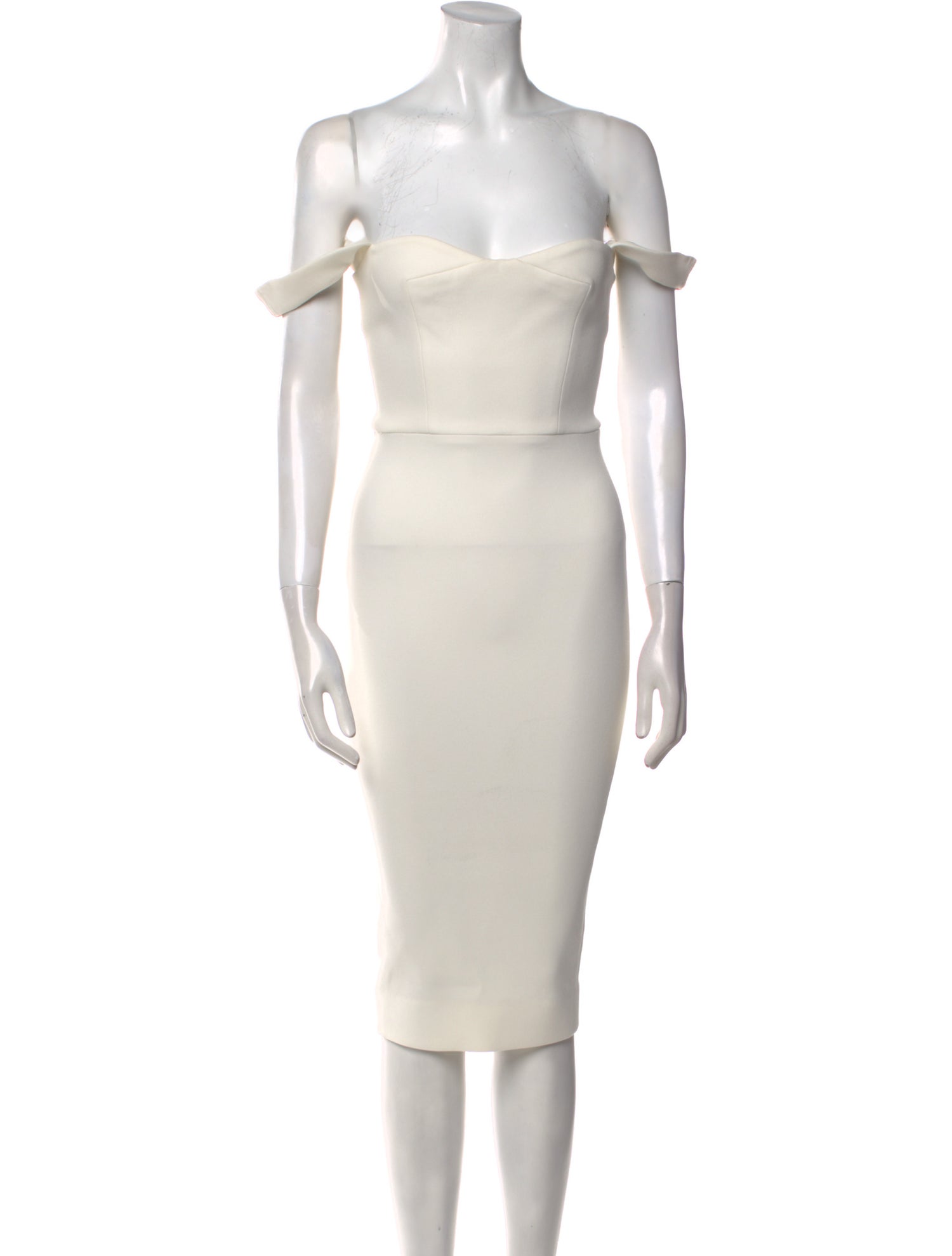 Victoria Beckham Square Neckline Knee-Length Dress