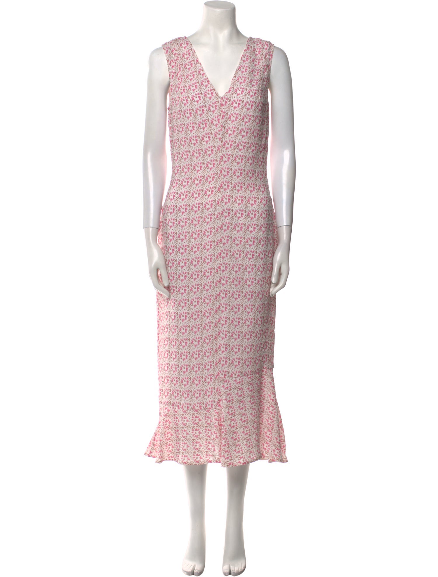 Victoria Beckham Printed Long Dress