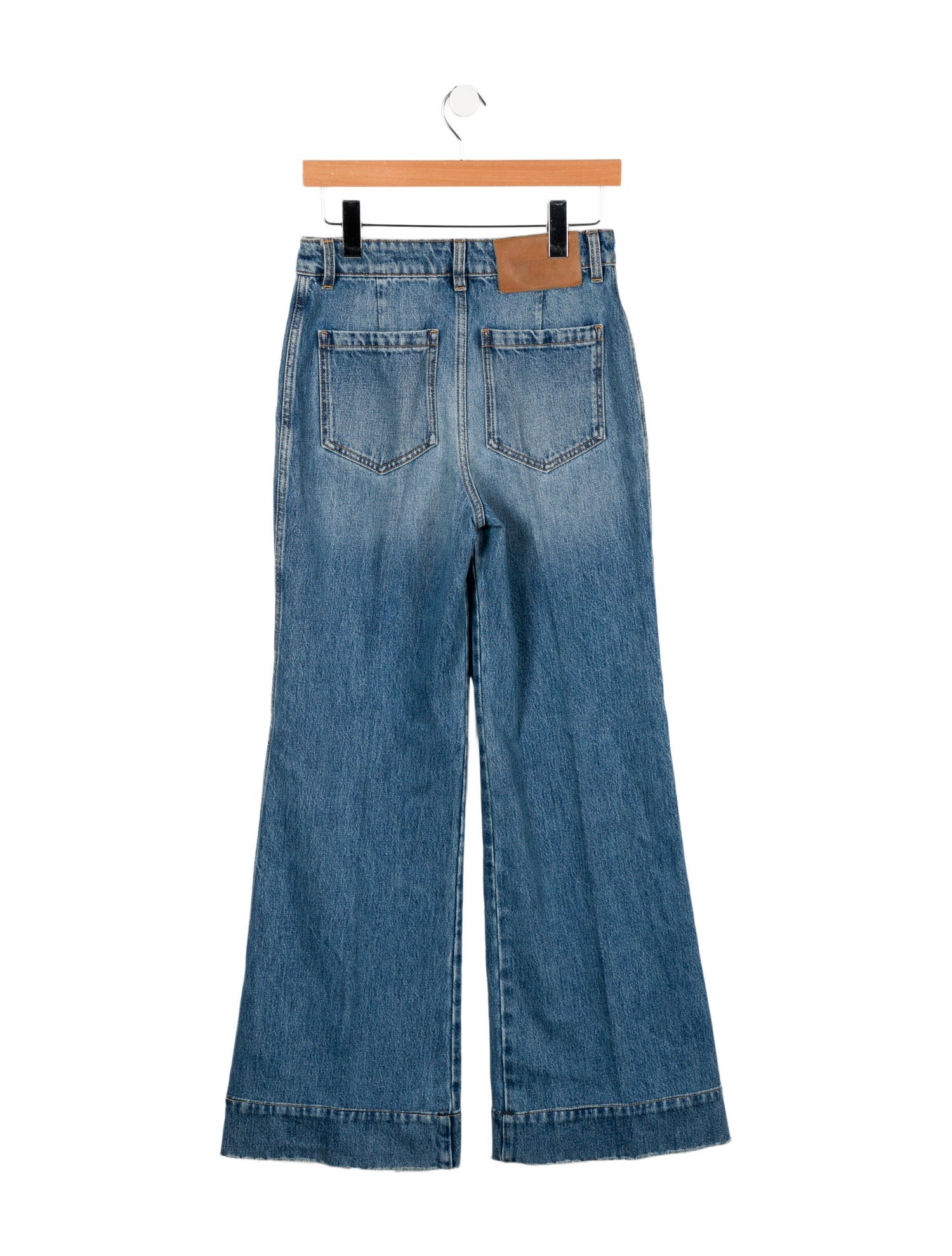 Victoria Beckham Mid-Rise Wide Leg Jeans