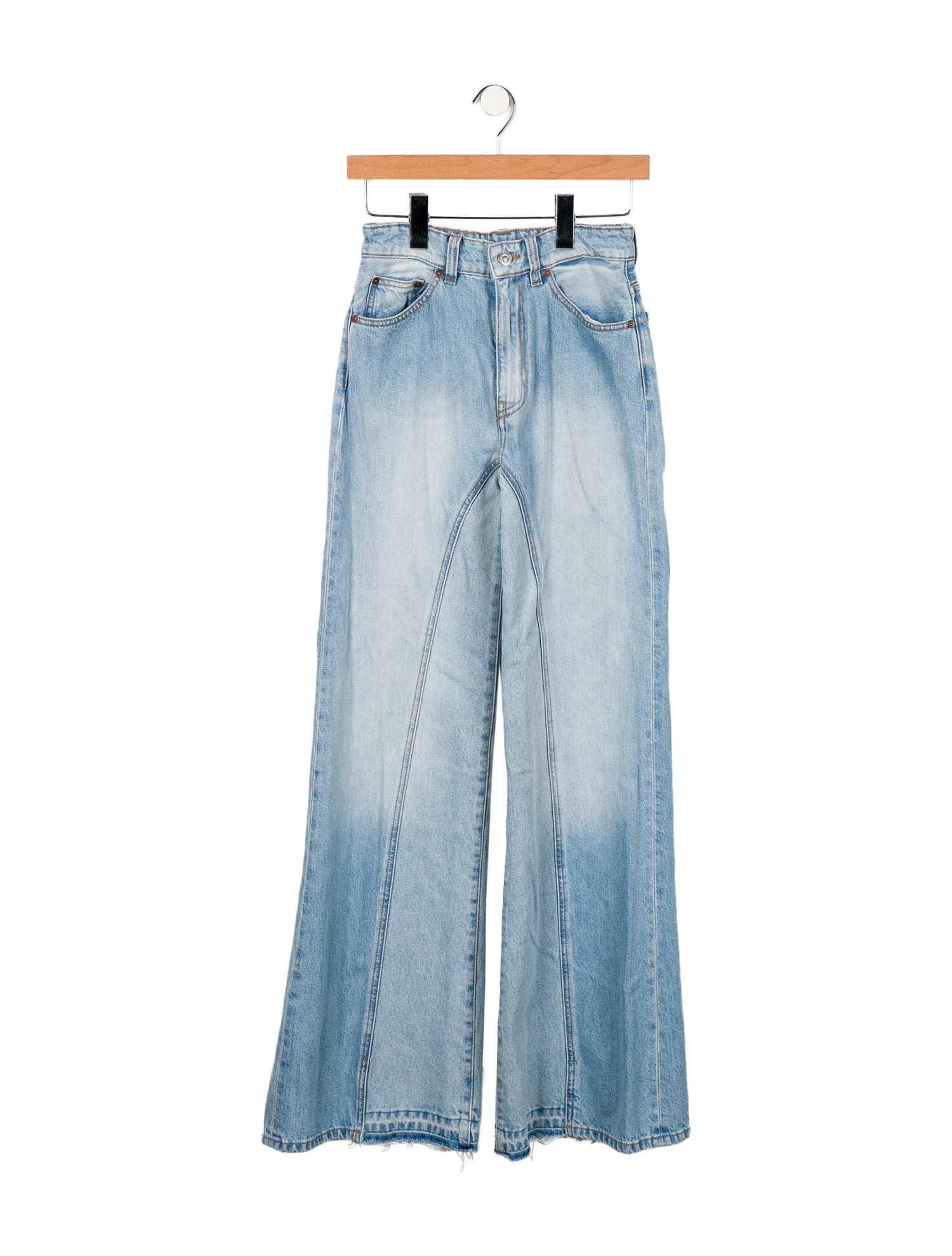 Victoria Beckham Mid-Rise Wide Leg Jeans