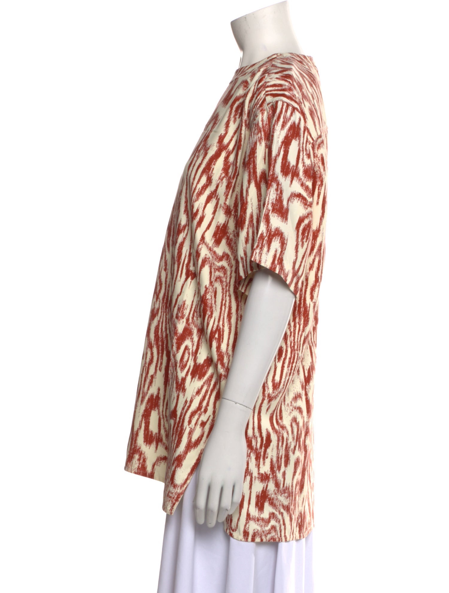 Victoria Beckham Animal Print Crew Neck T-Shirt