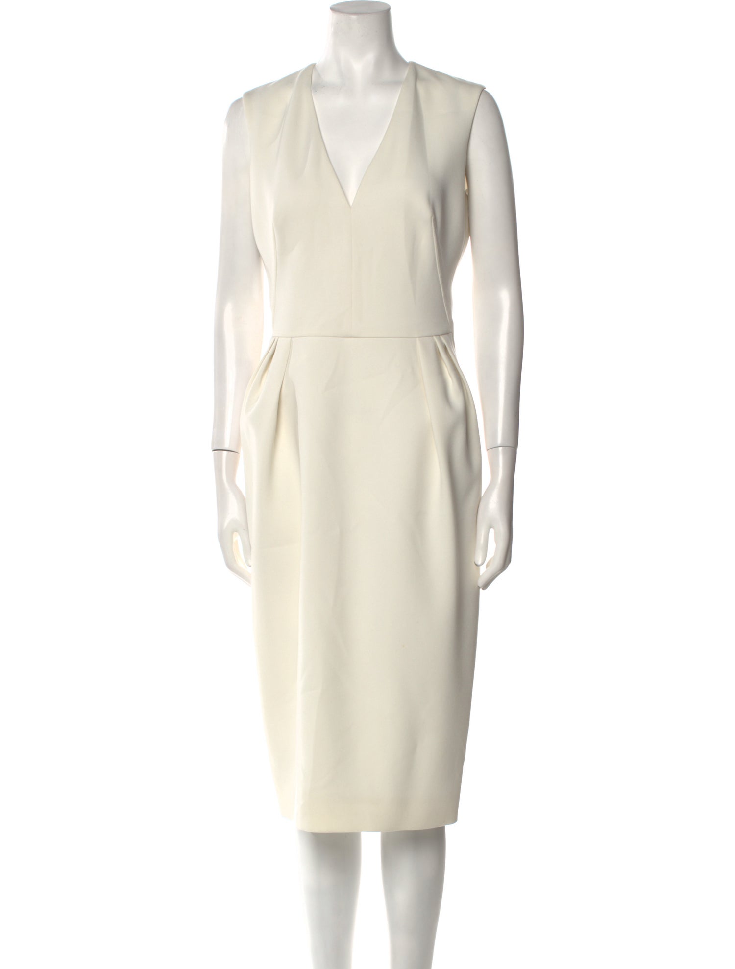 Victoria Beckham V-Neck Midi Length Dress