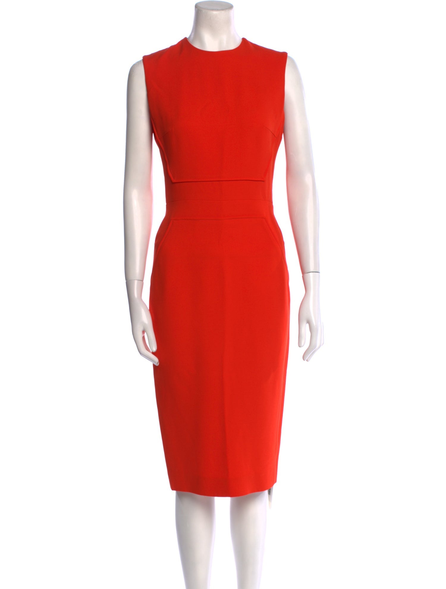 Victoria Beckham Wool Midi Length Dress