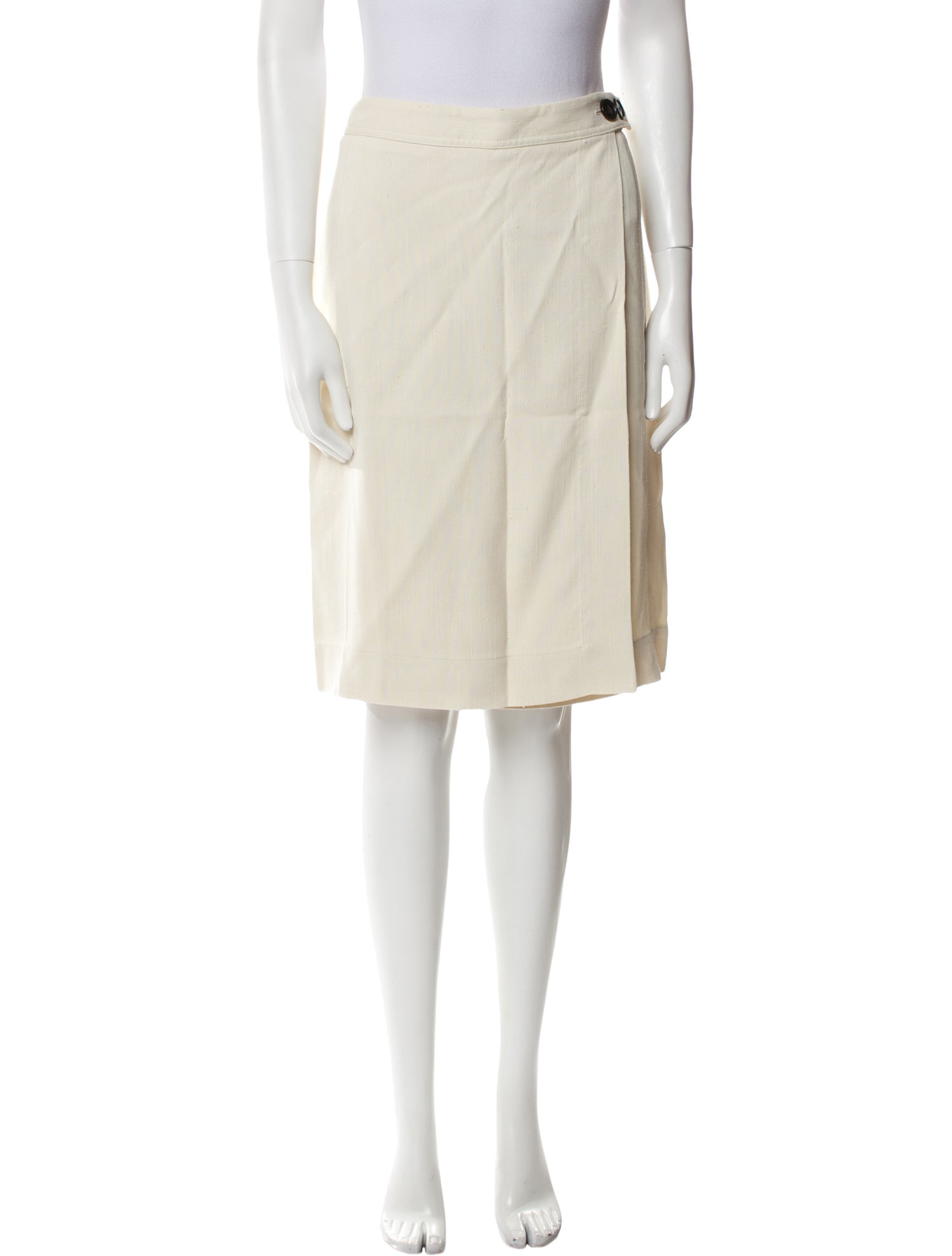 Victoria Beckham Pleated Accents Knee-Length Skirt