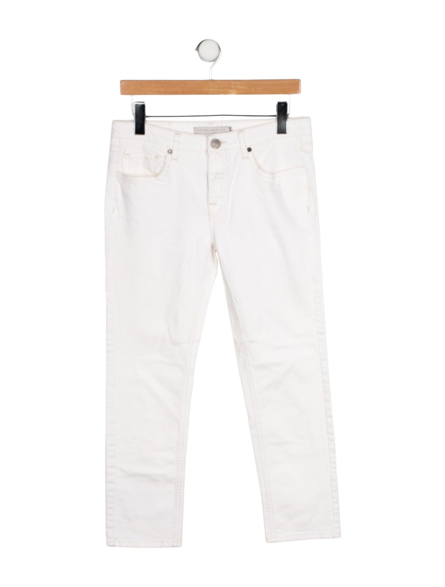 Victoria Beckham Mid-Rise Straight Leg Jeans