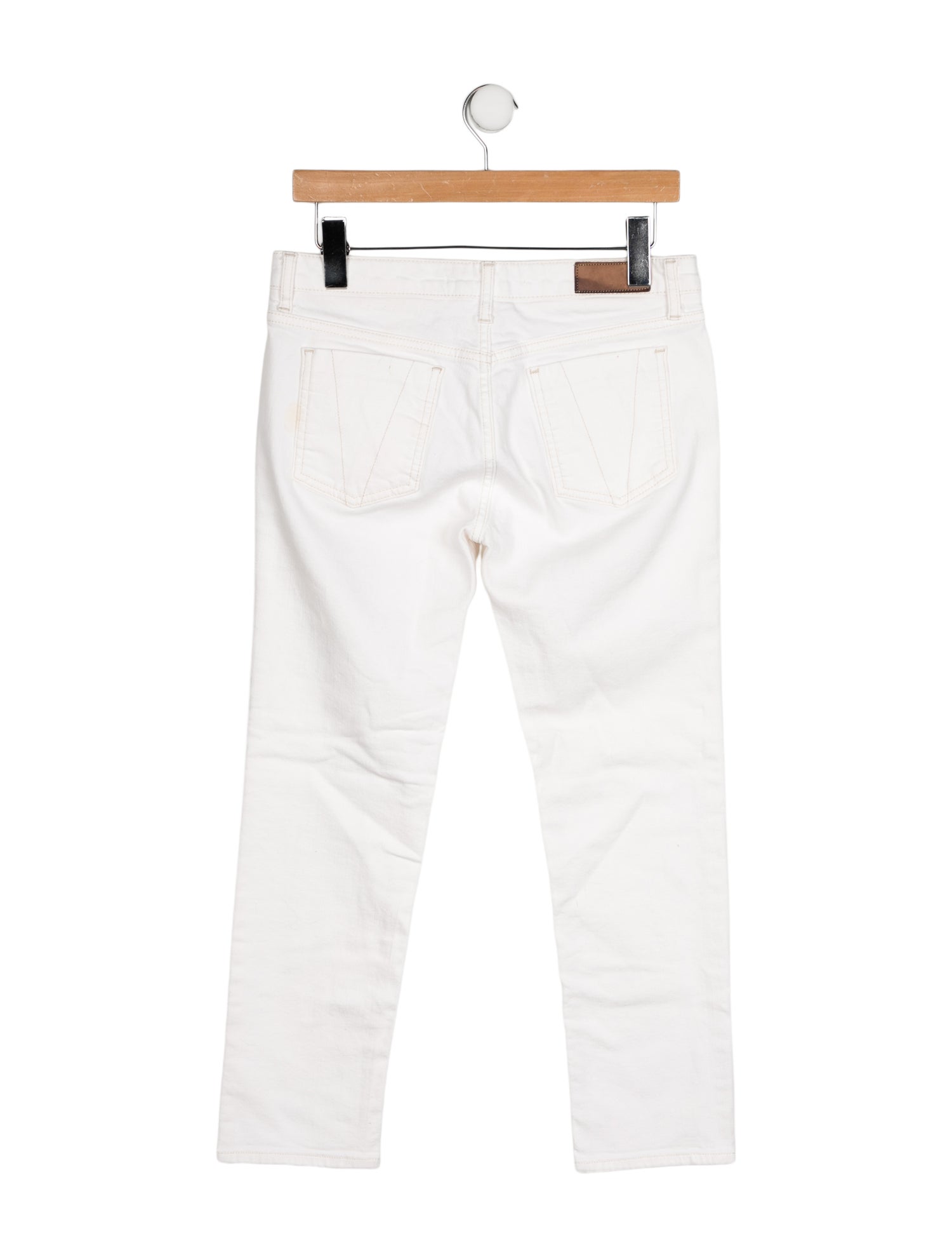 Victoria Beckham Mid-Rise Straight Leg Jeans